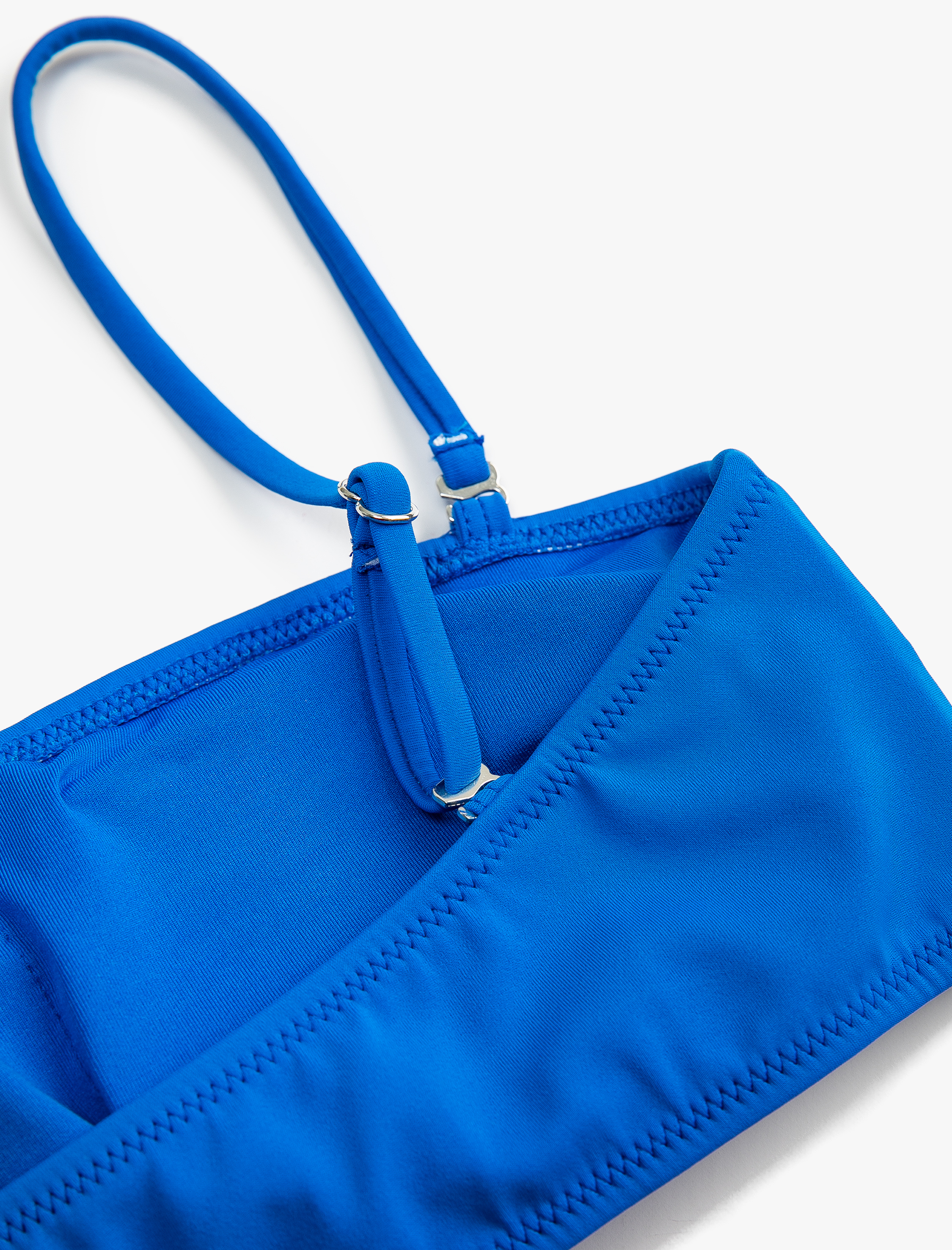   Straplez Bikini Üstü Kaplı Çıkarılabilir İnce Askılı