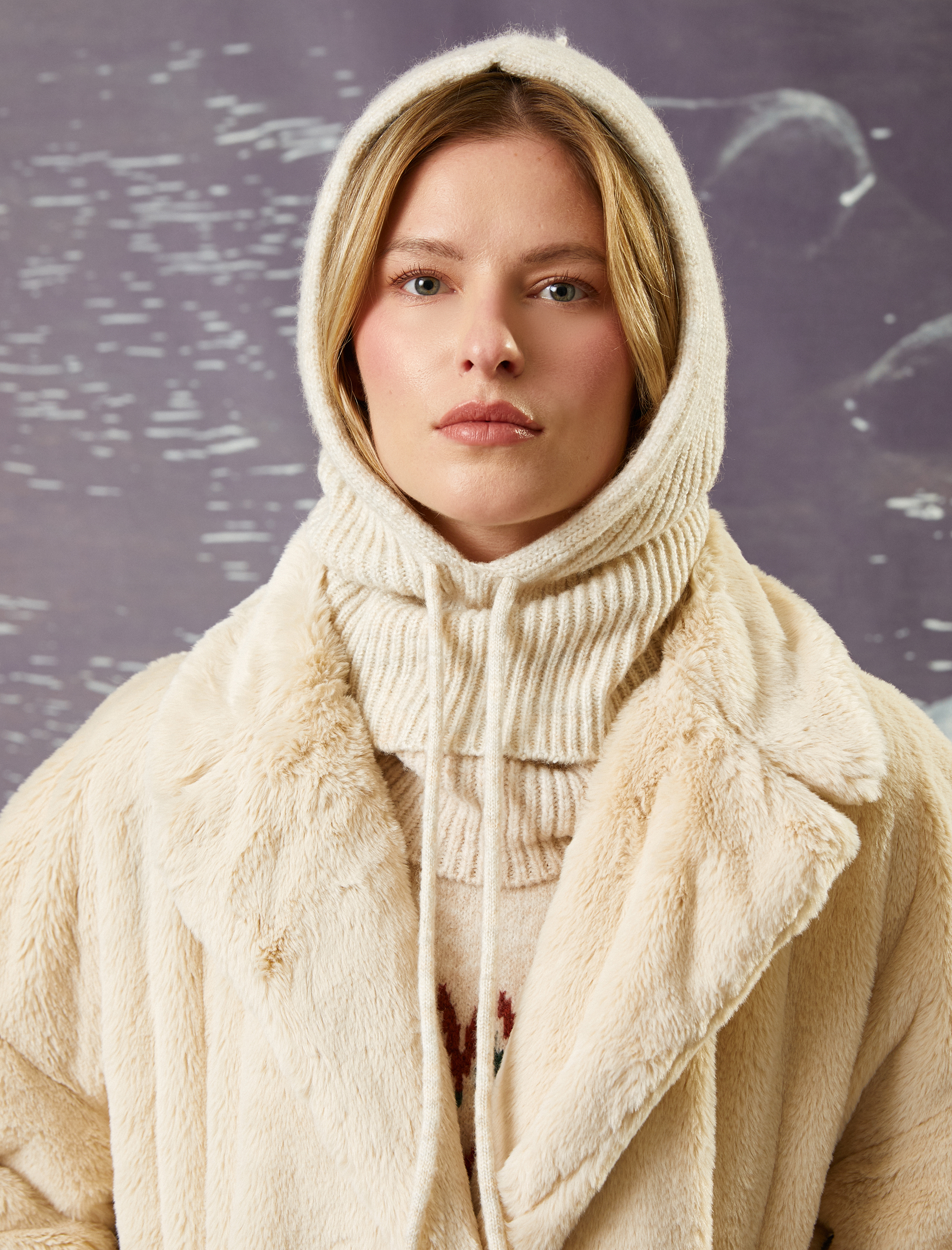  Kadın Koton X Şahika Ercümen - Balaklava Bağcıklı Boyunluklu Triko