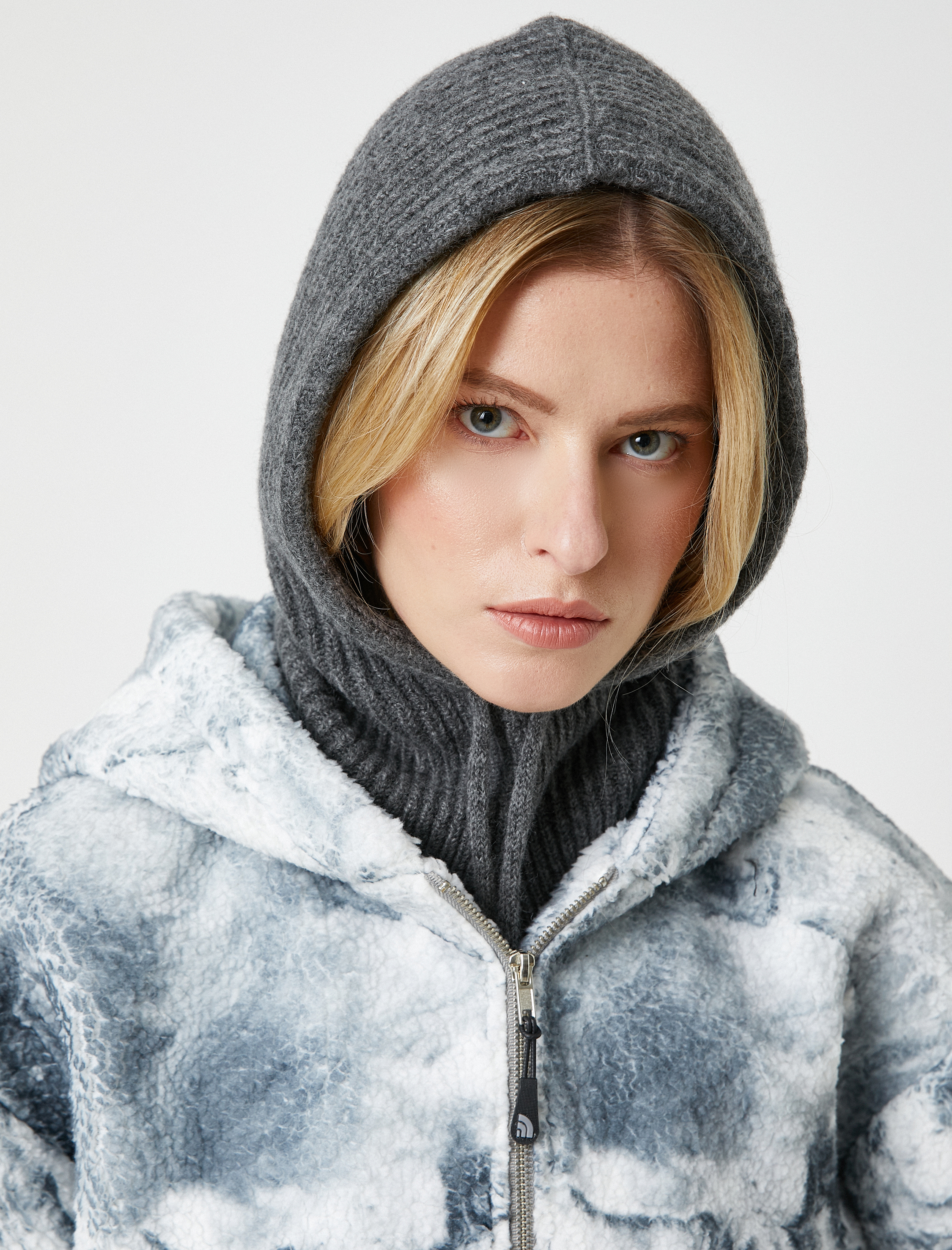  Kadın Koton X Şahika Ercümen - Balaklava Bağcıklı Boyunluklu Triko