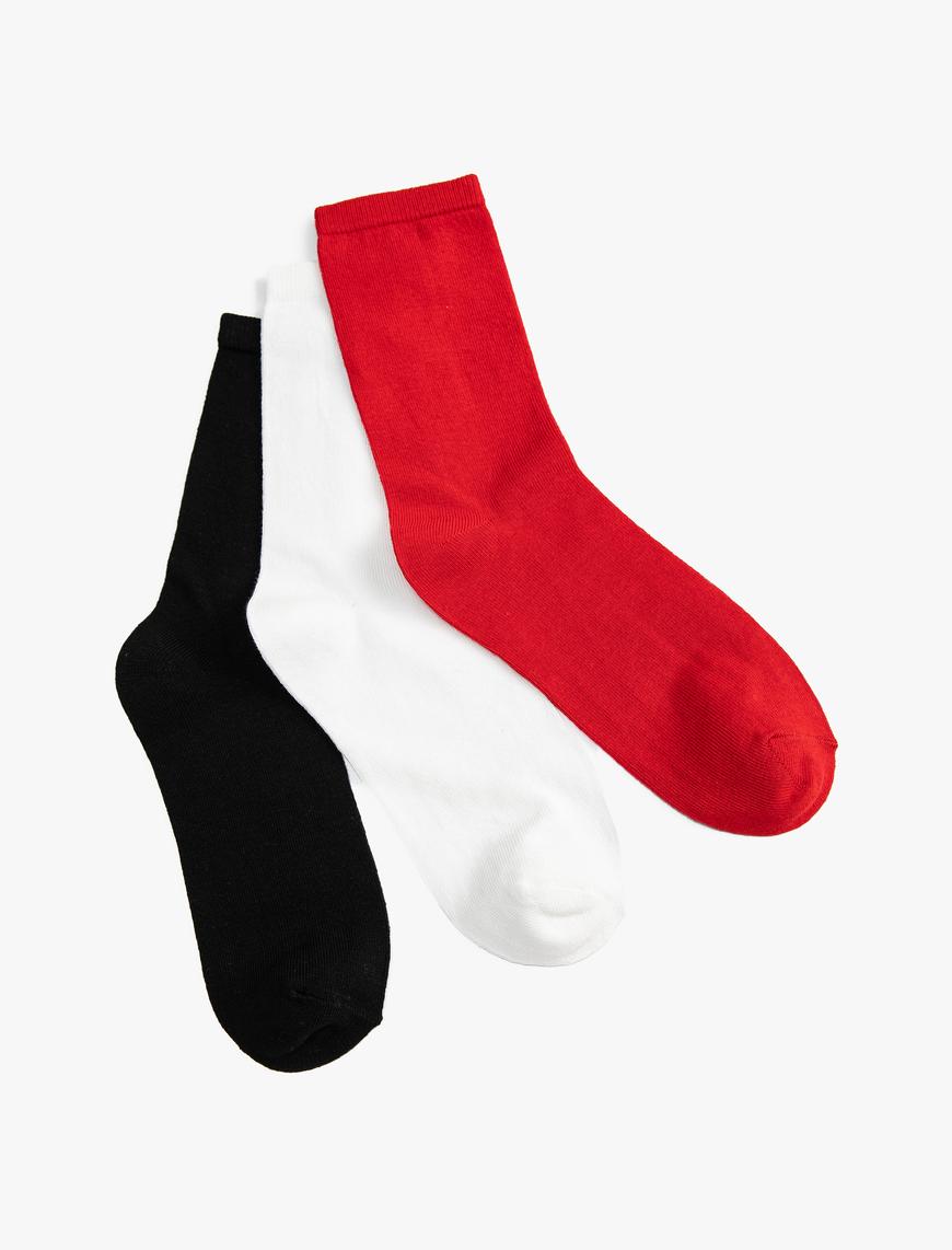  Kadın Basic 3'lü Soket Çorap Seti