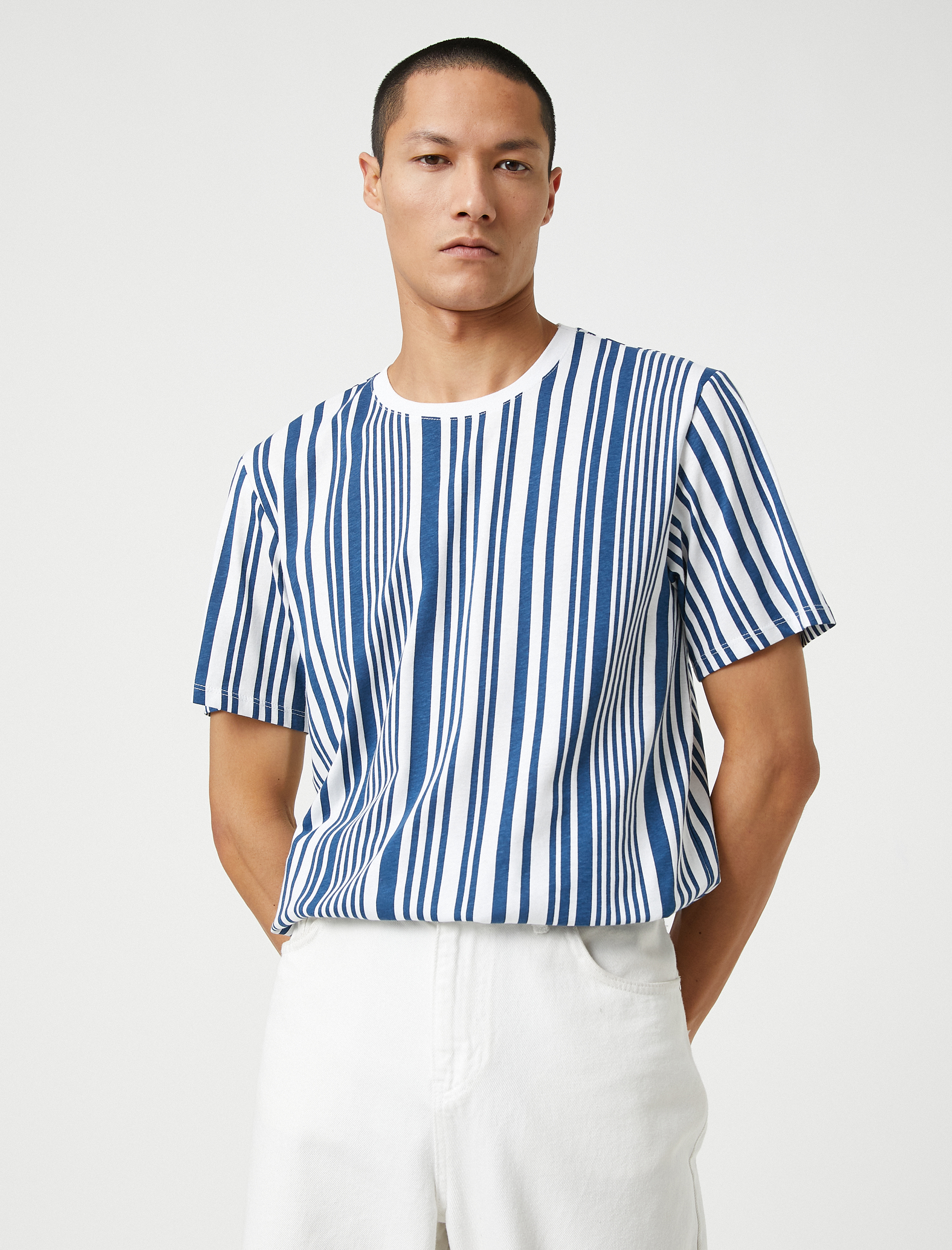   Basic Tişört Bisiklet Yaka Kısa Kollu