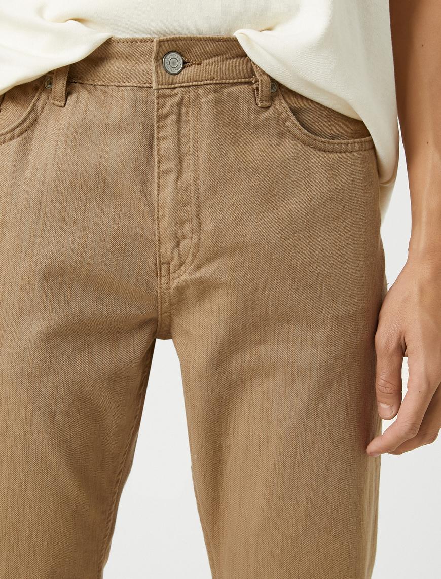   Basic Pantolon Düğme Detaylı Cepli