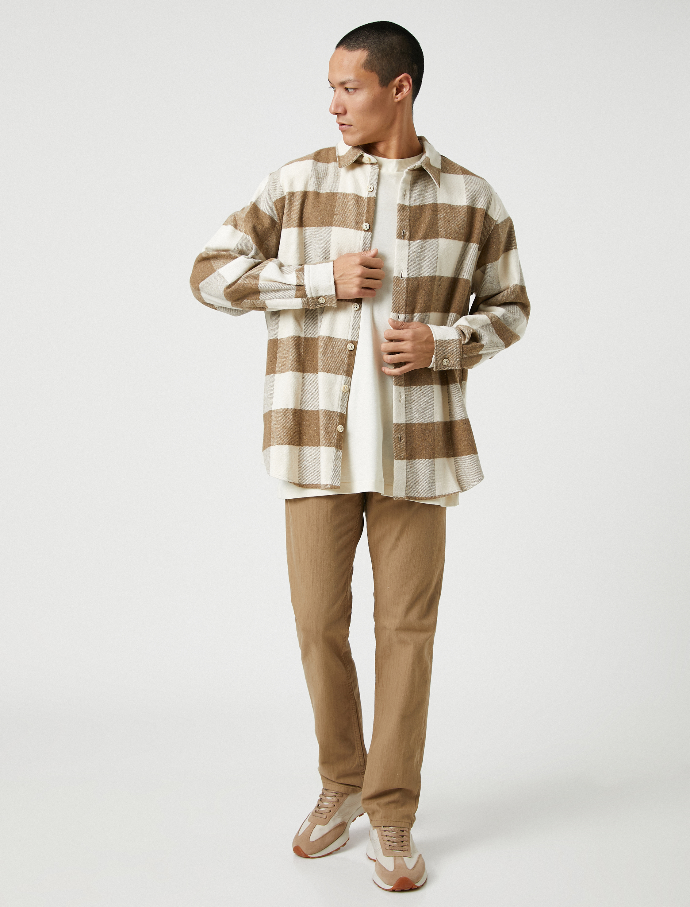   Basic Pantolon Düğme Detaylı Cepli