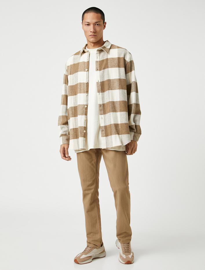  Basic Pantolon Düğme Detaylı Cepli