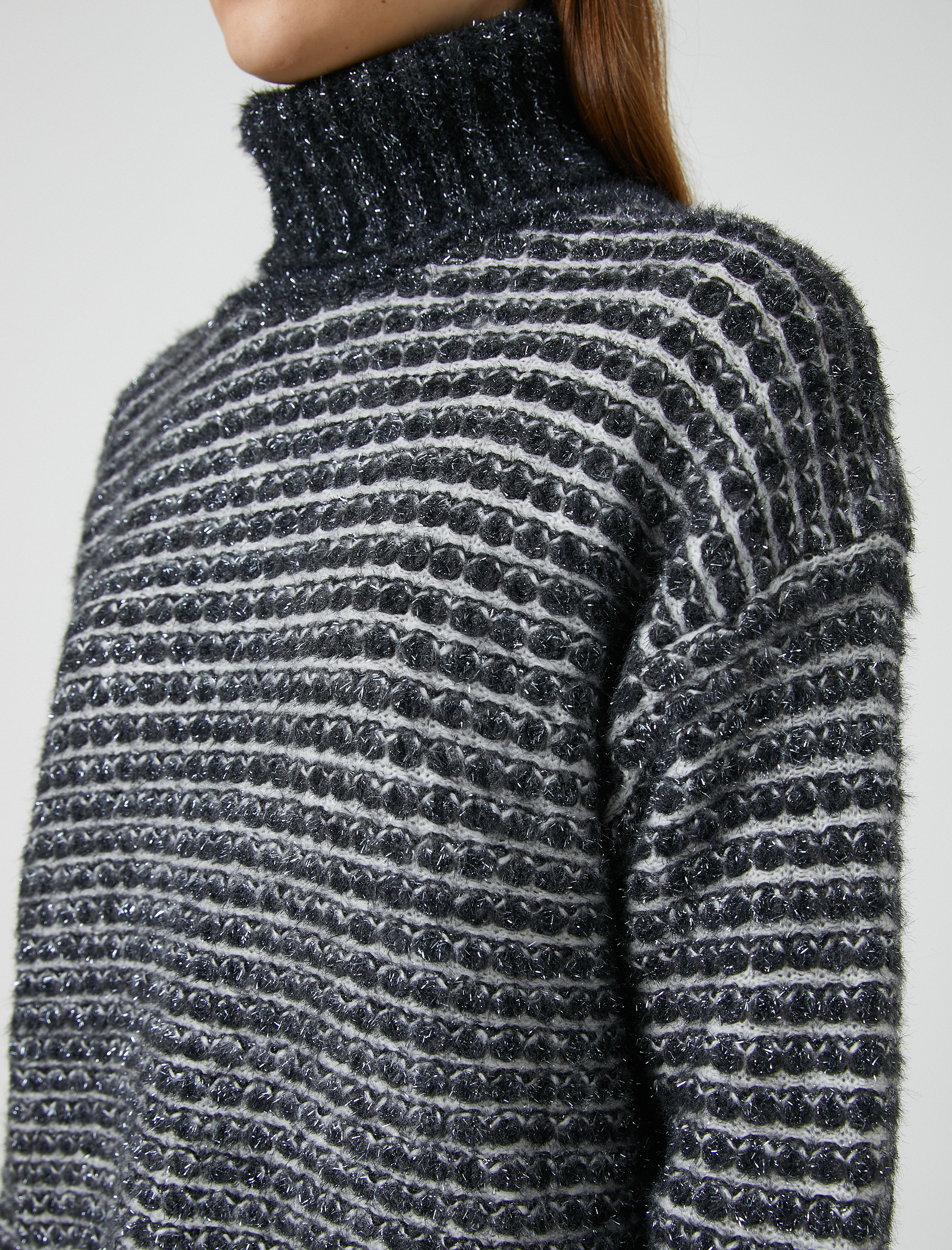   Koton X Şahika Ercümen - Jakarlı Balıkçı Yaka Kazak