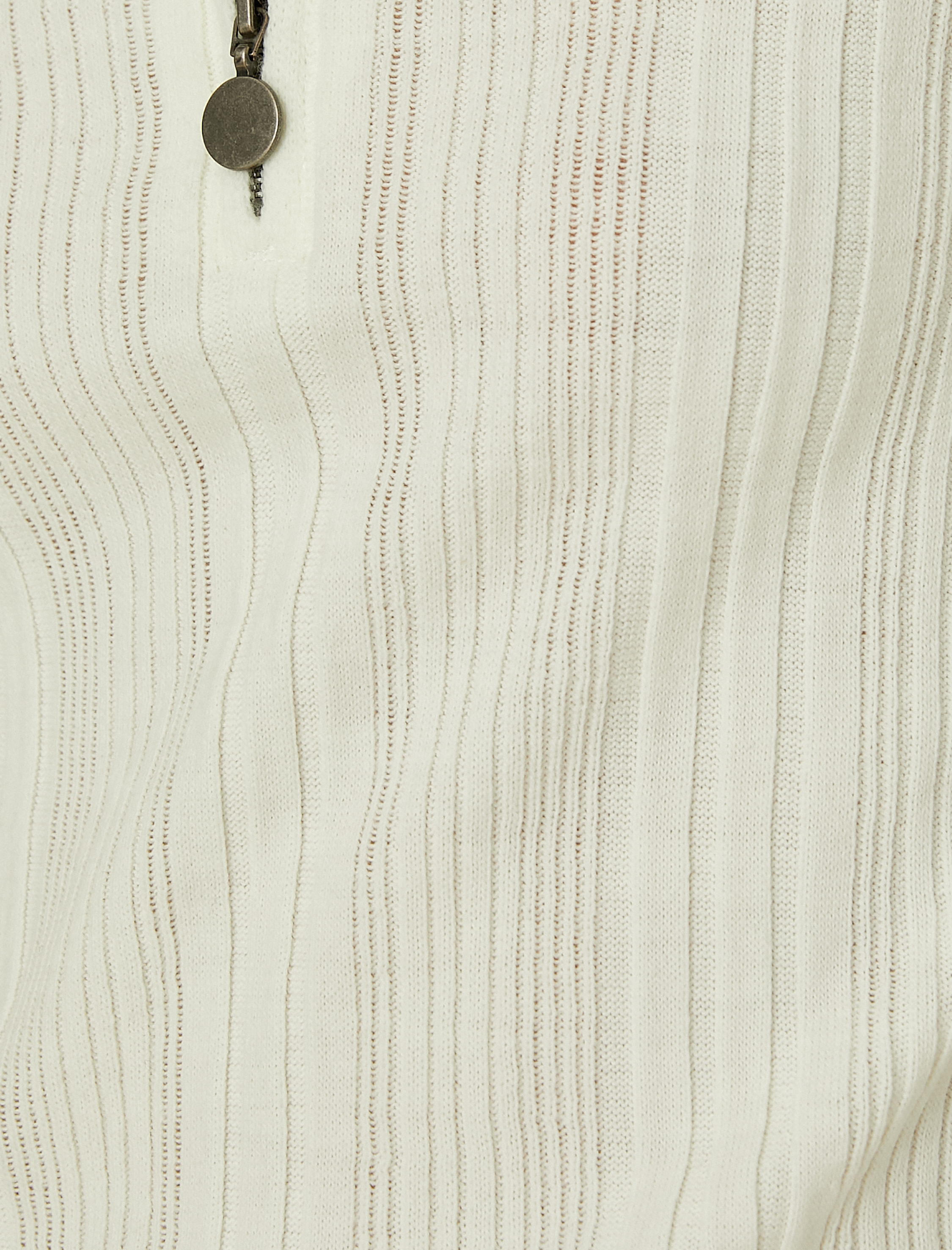   Fermuarlı Basic Hırka Kaşmir Dokulu