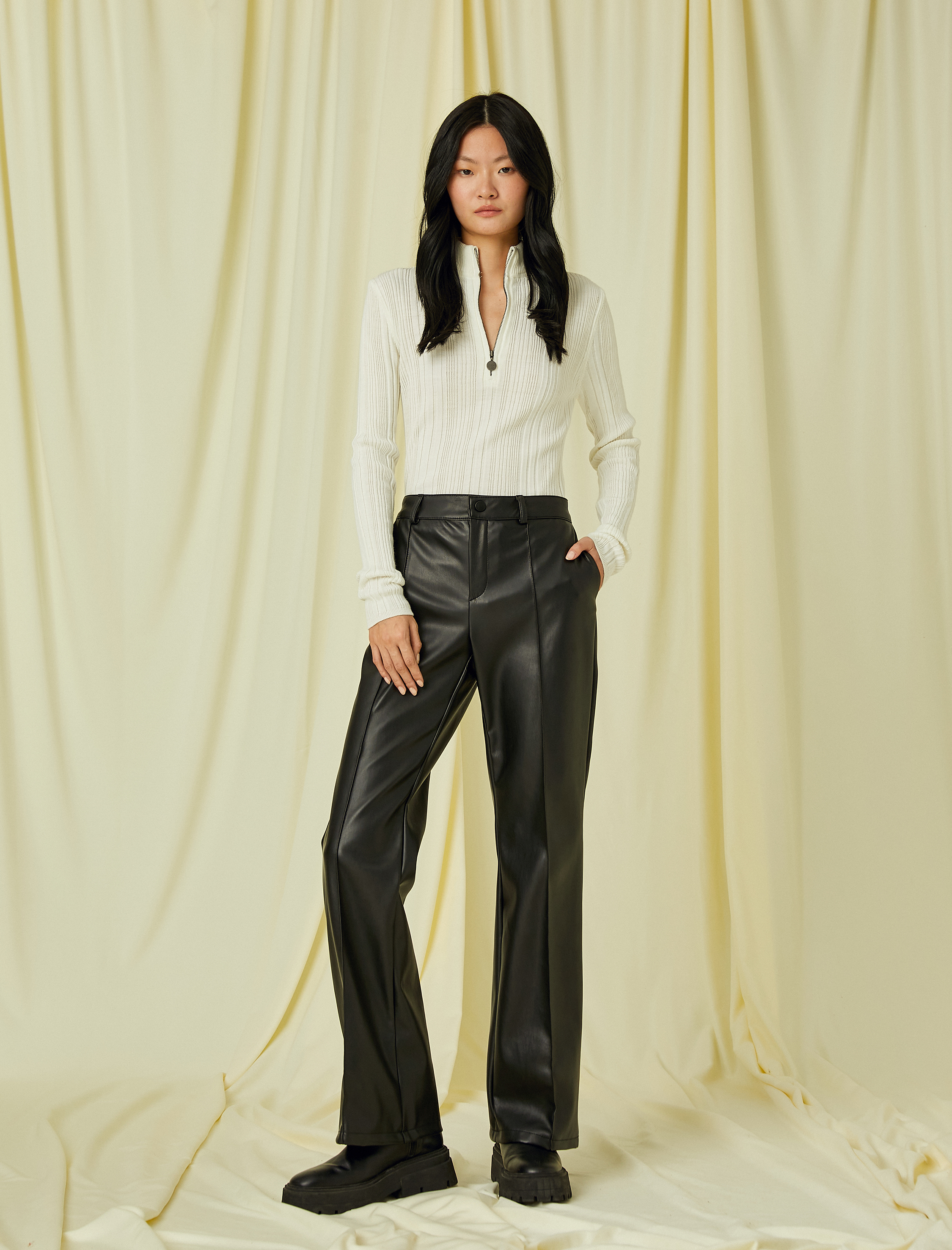   Fermuarlı Basic Hırka Kaşmir Dokulu