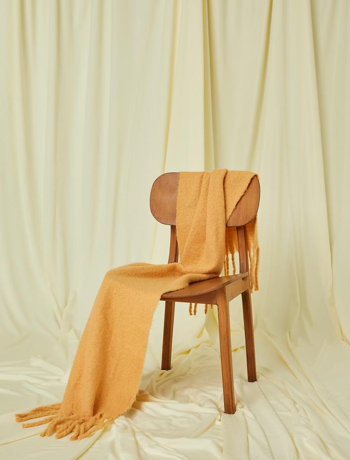 Kadın Basic Atkı Püskül Detaylı