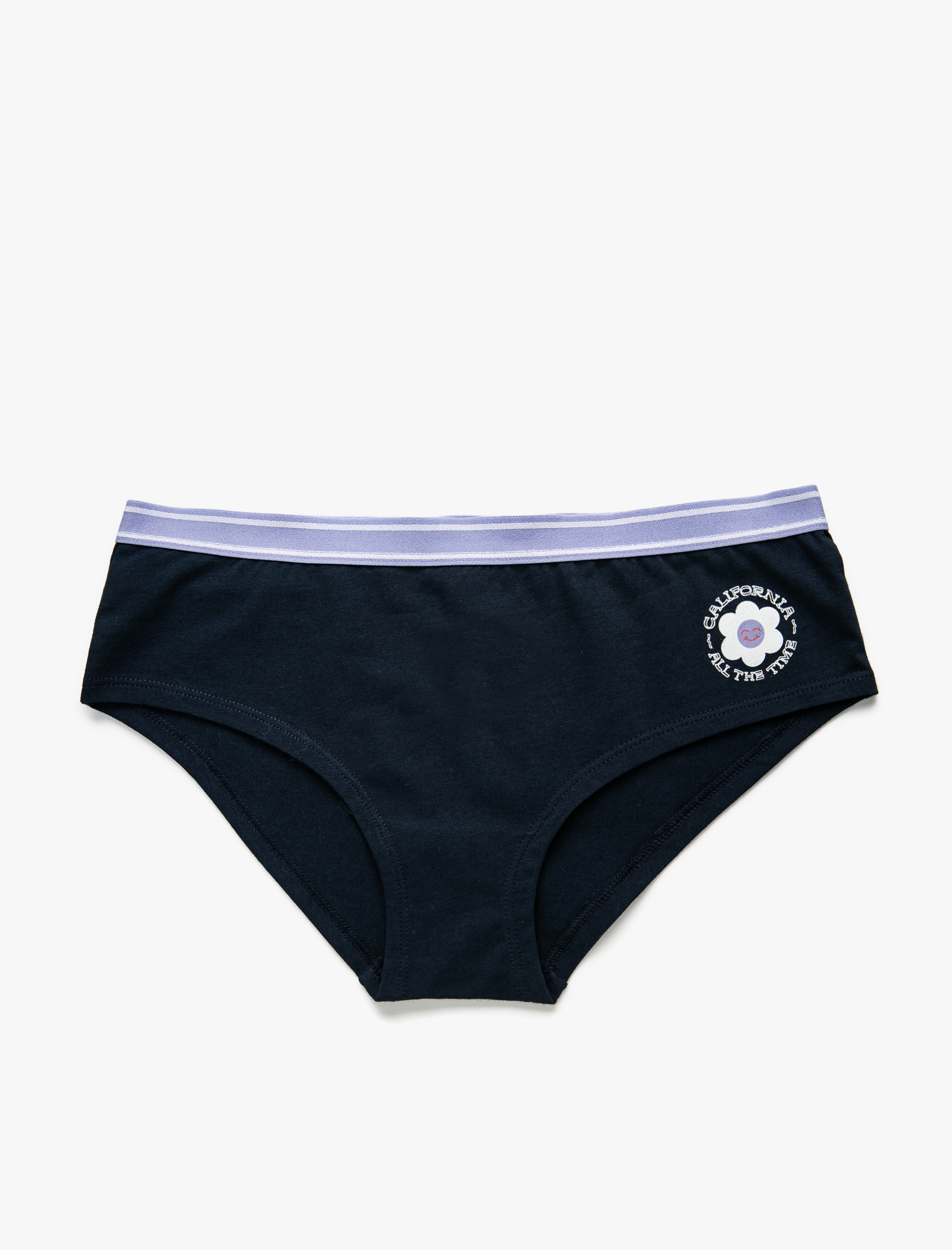   Pamuklu Hipster Külot Minimal Baskılı