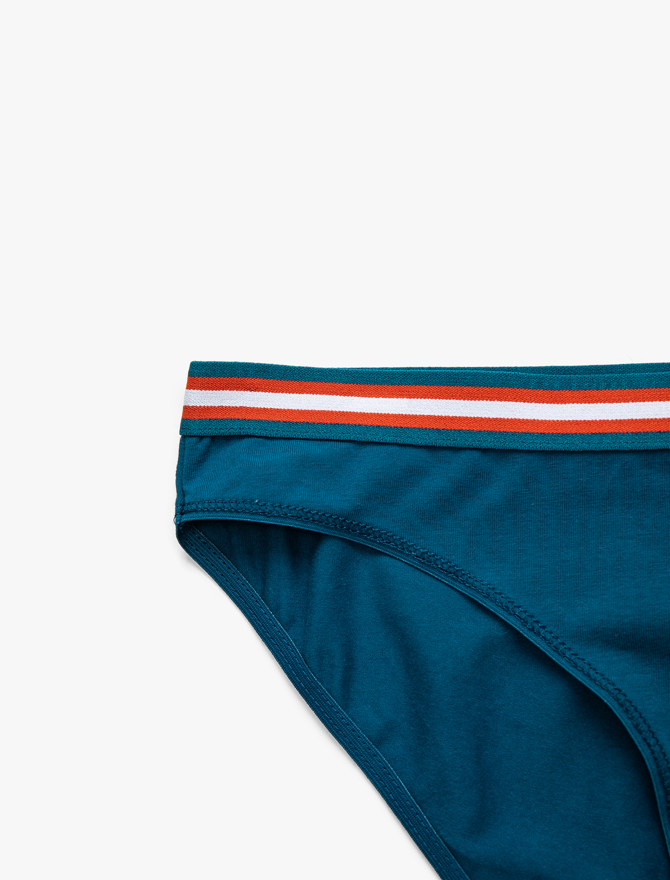   Pamuklu Brief Külot Arkası Slogan Baskılı