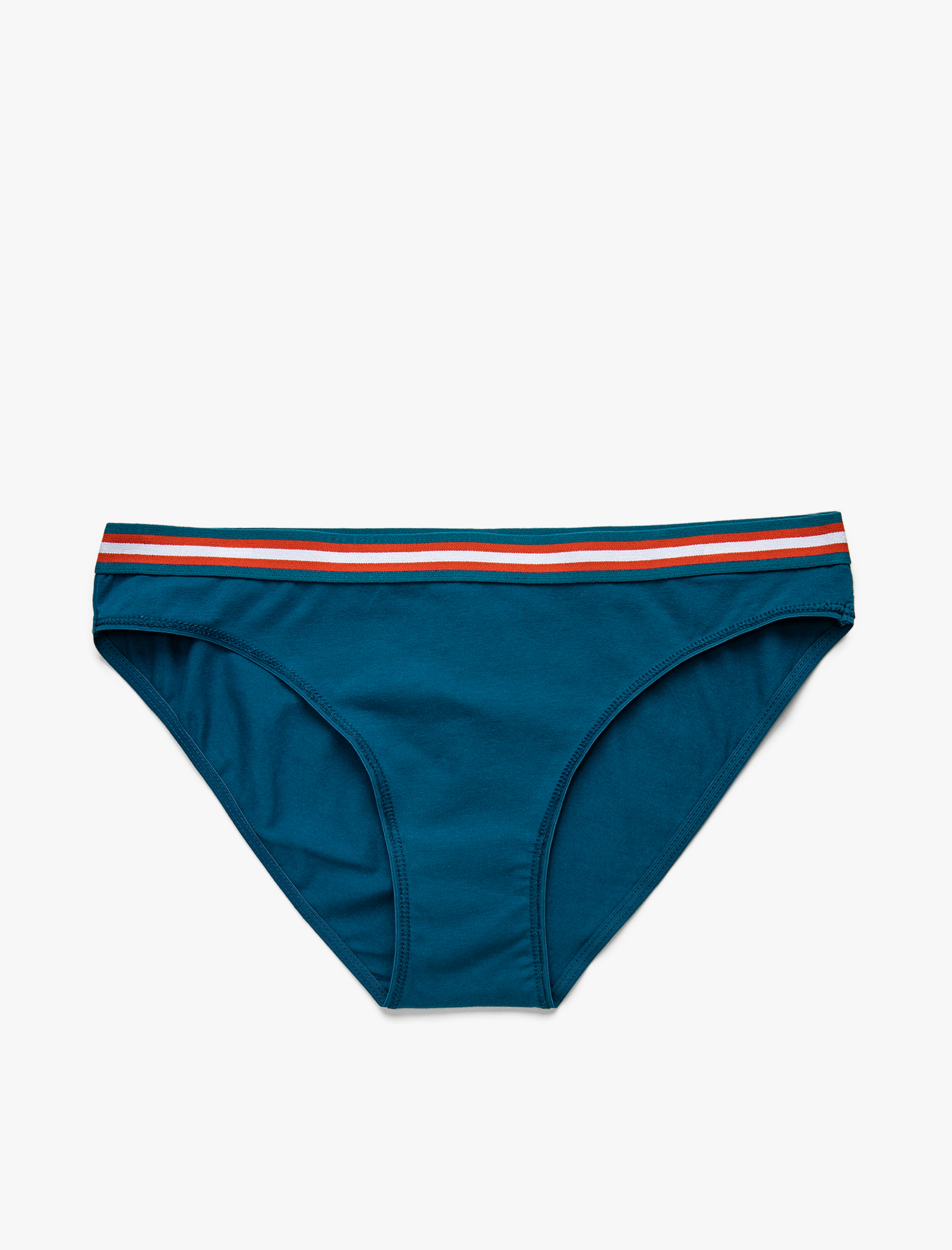   Pamuklu Brief Külot Arkası Slogan Baskılı