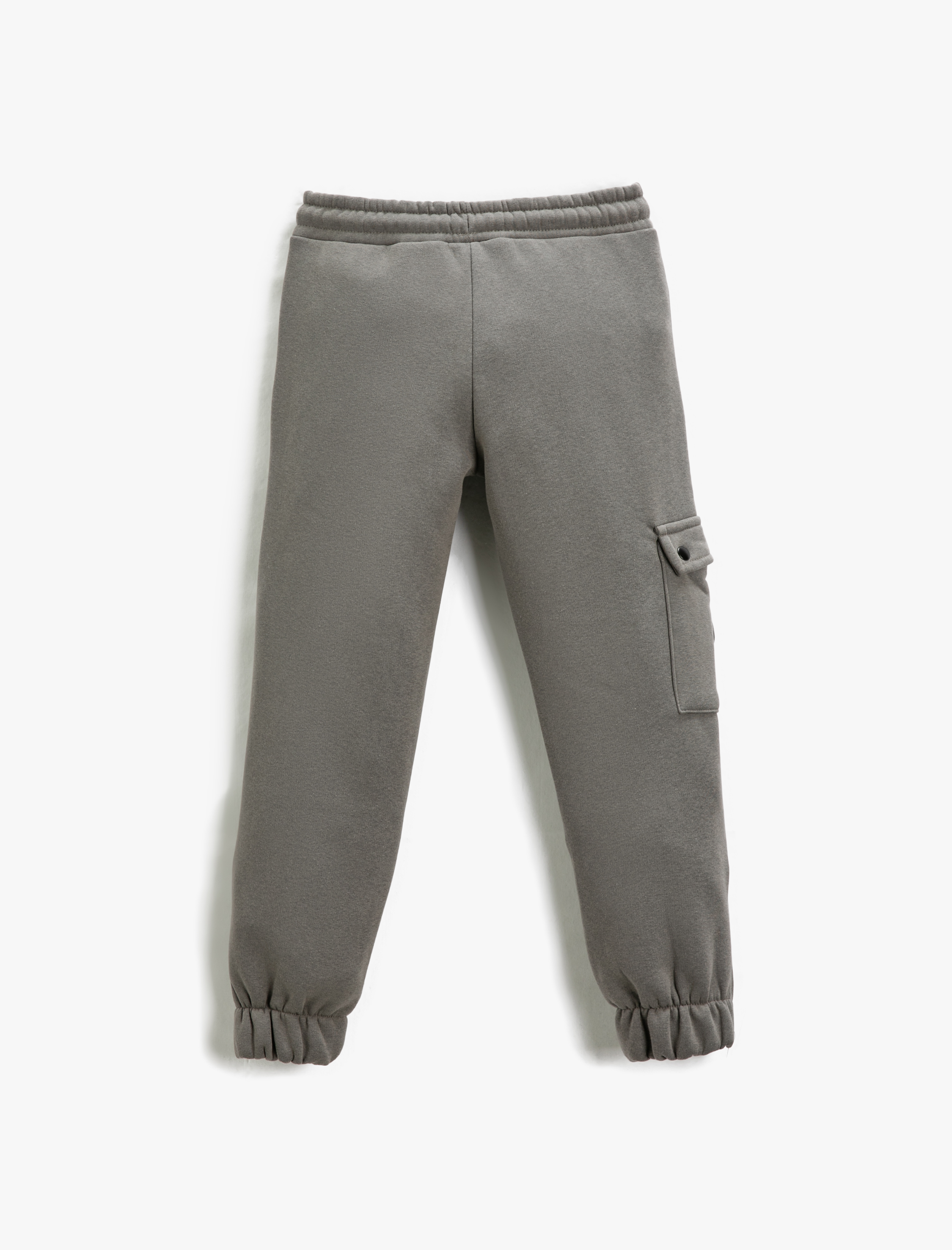  Erkek Çocuk Jogger Eşofman Altı Kalın Kapaklı Cep Detaylı Paçaları Fermuarlı