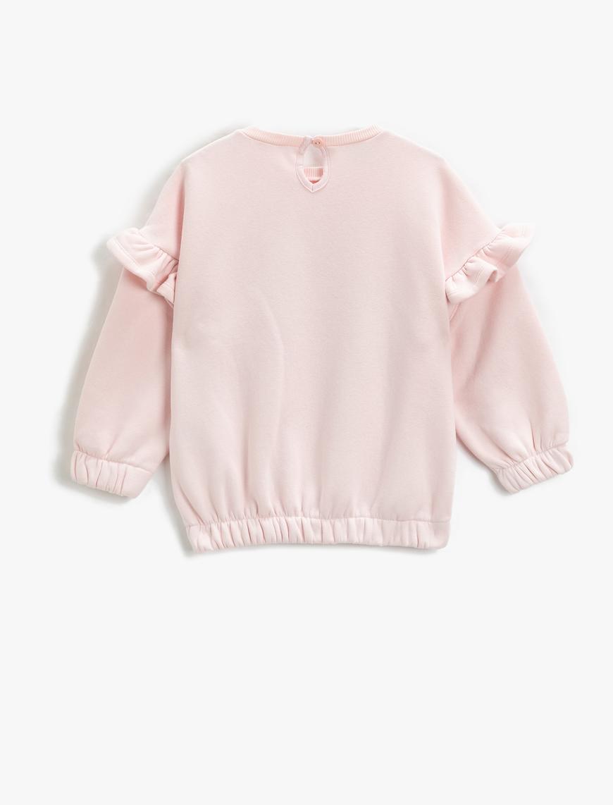  Kız Çocuk Lol Surprise Baskılı Sweatshirt Lisanslı Fırfır Detaylı Uzun Kollu