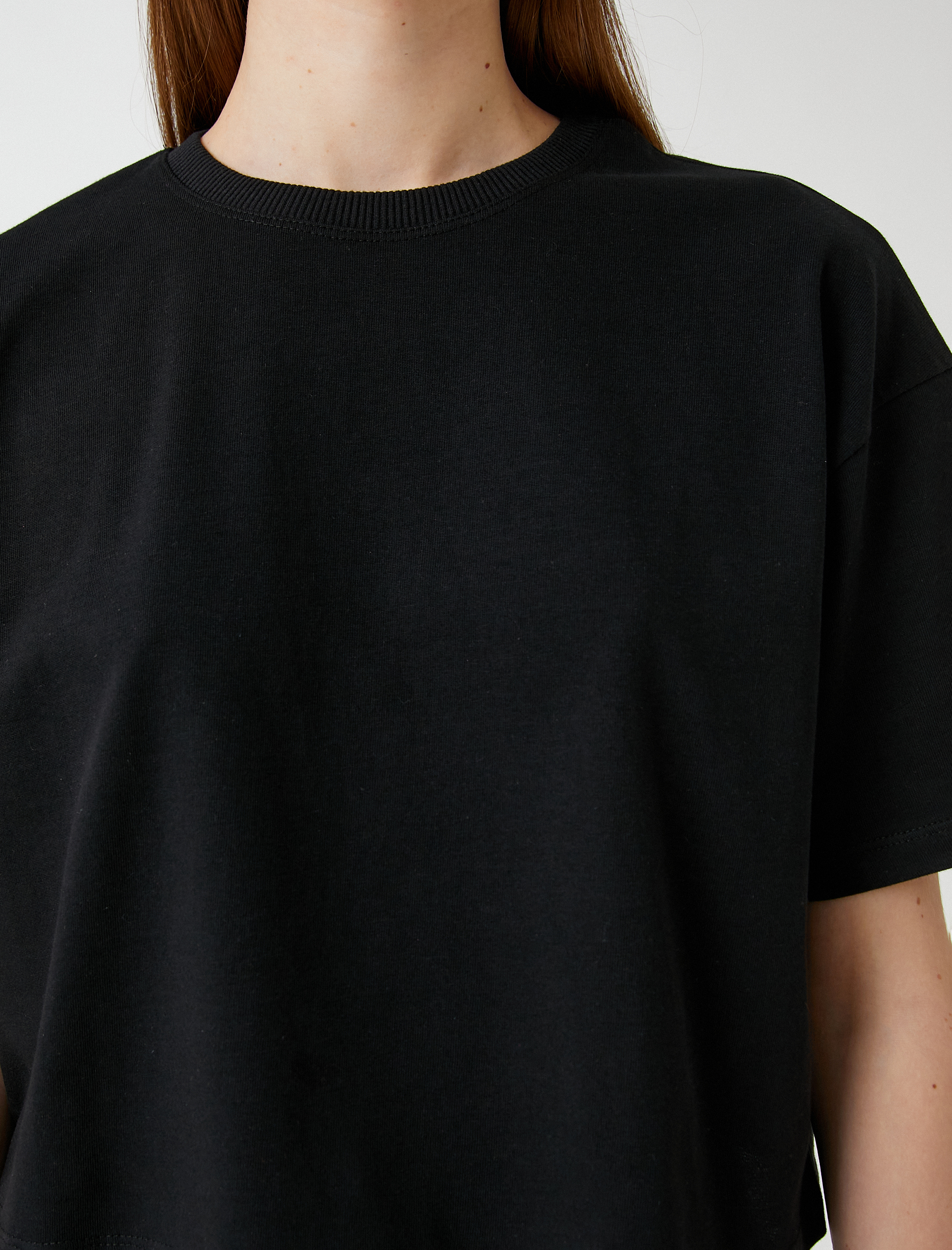   Crop Tişört Kısa Kollu Relax Fit