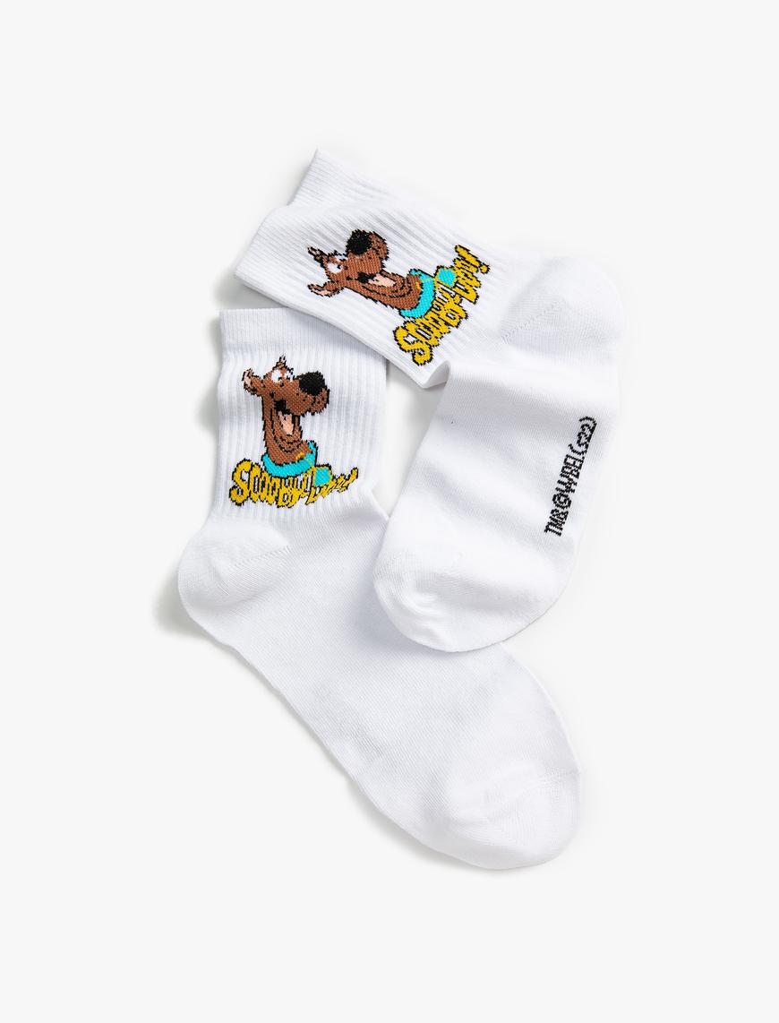  Erkek Scooby Doo Soket Çorap Lisanslı İşlemeli