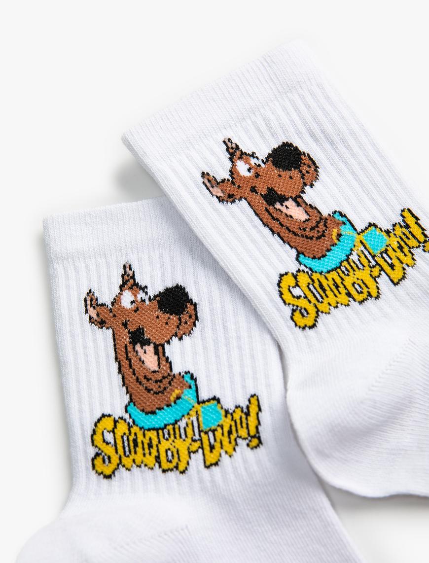  Erkek Scooby Doo Soket Çorap Lisanslı İşlemeli
