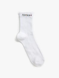 Friends Soket Çorap Lisanslı İşlemeli