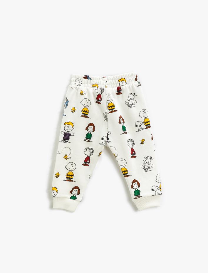 Erkek Bebek Snoopy Baskılı Jogger Eşofman Altı Lisanslı Cepli Pamuklu