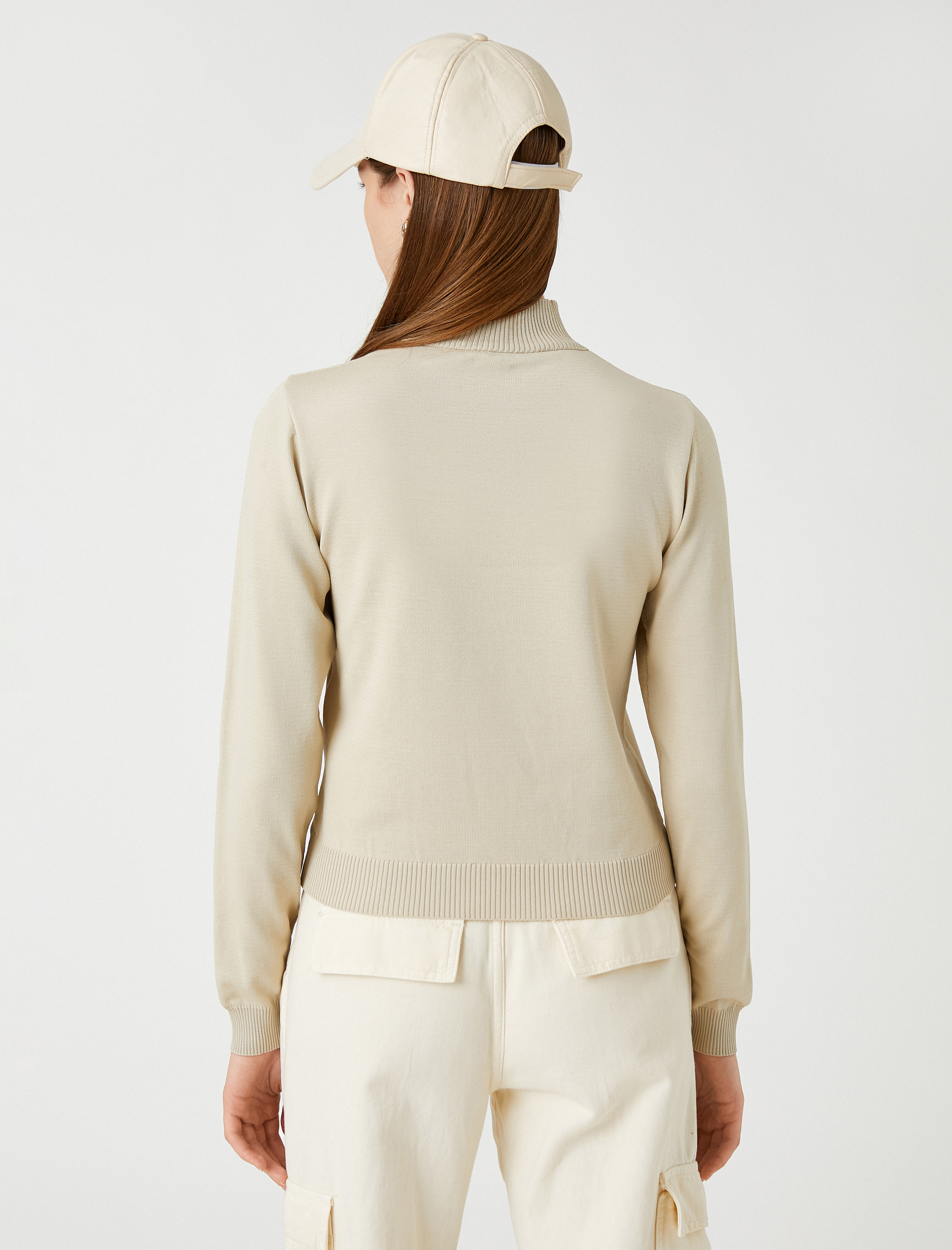   Yarım Balıkçı Yaka Kazak Uzun Kollu