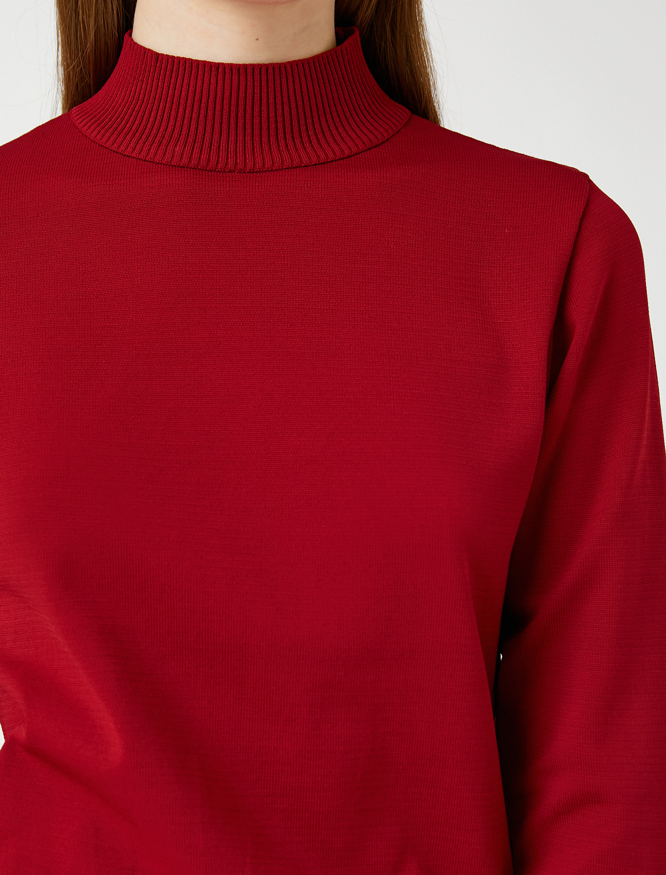   Yarım Balıkçı Yaka Kazak Uzun Kollu