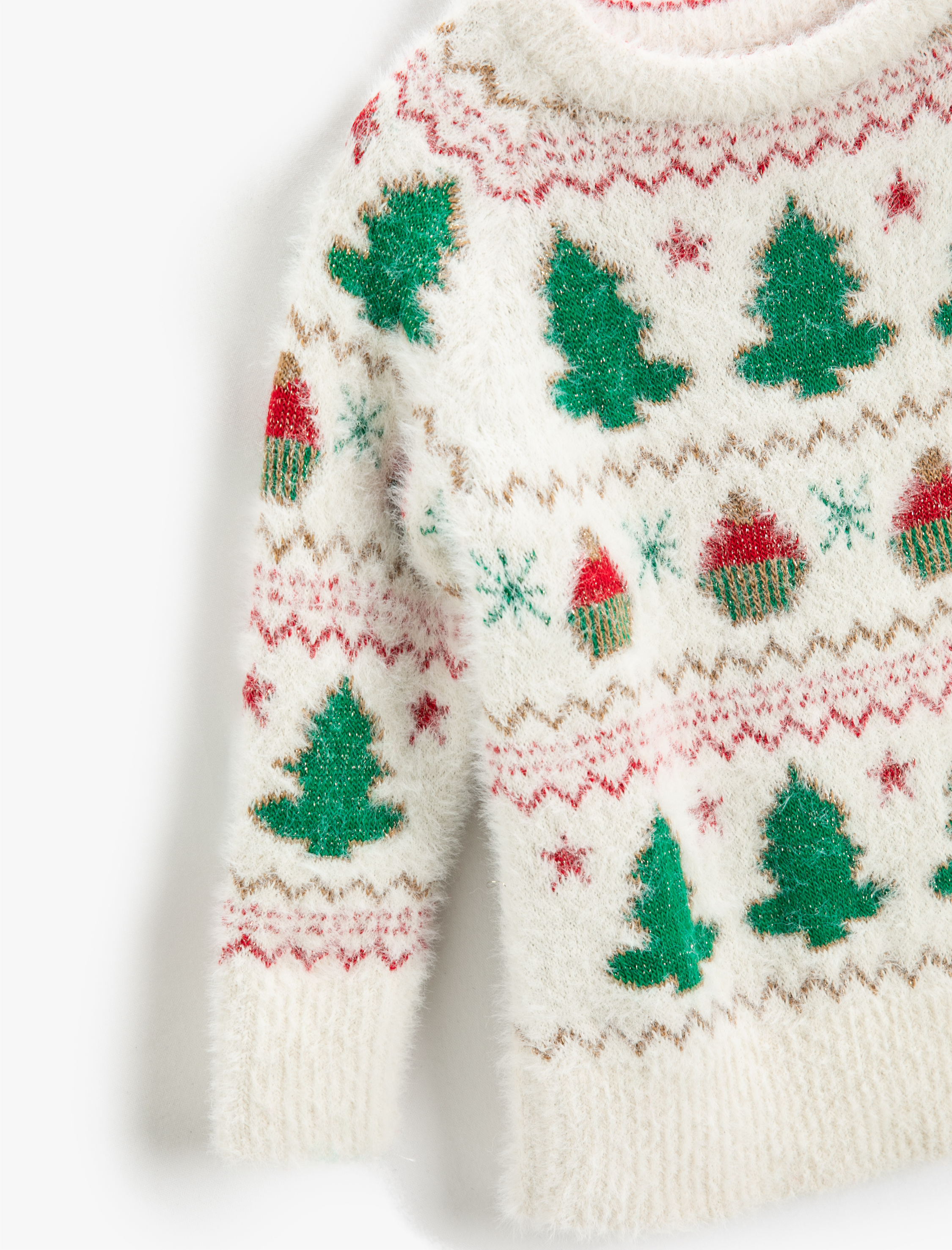  Kız Çocuk Yumuşak Dokulu Triko Kazak Uzun Kollu