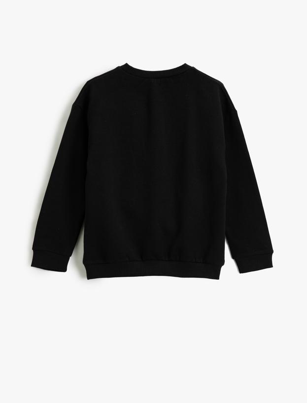  Kız Çocuk Atatürk İmzalı Baskılı Sweatshirt Pamuklu