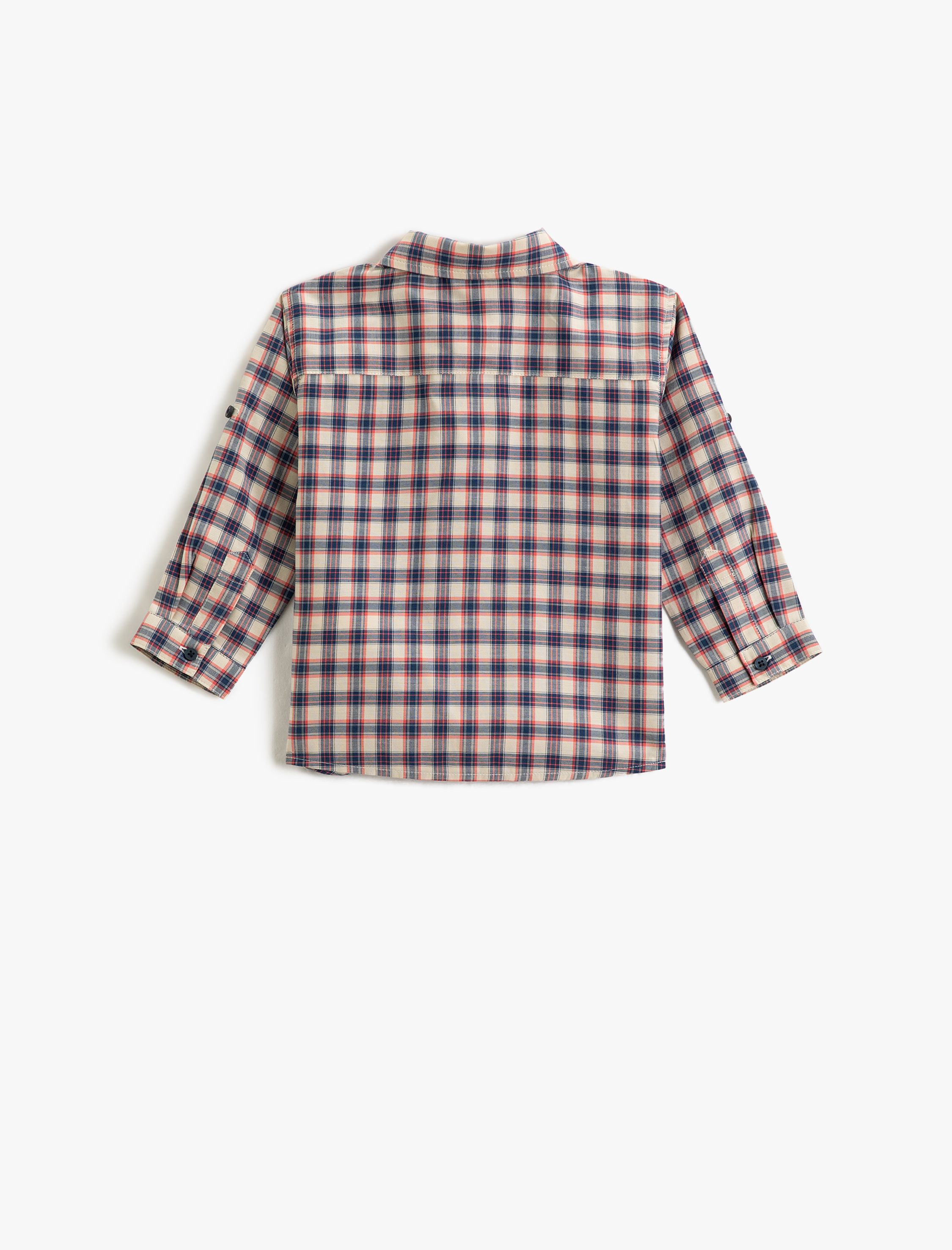  Erkek Bebek Uzun Kollu Gömlek Tek Cep Detaylı