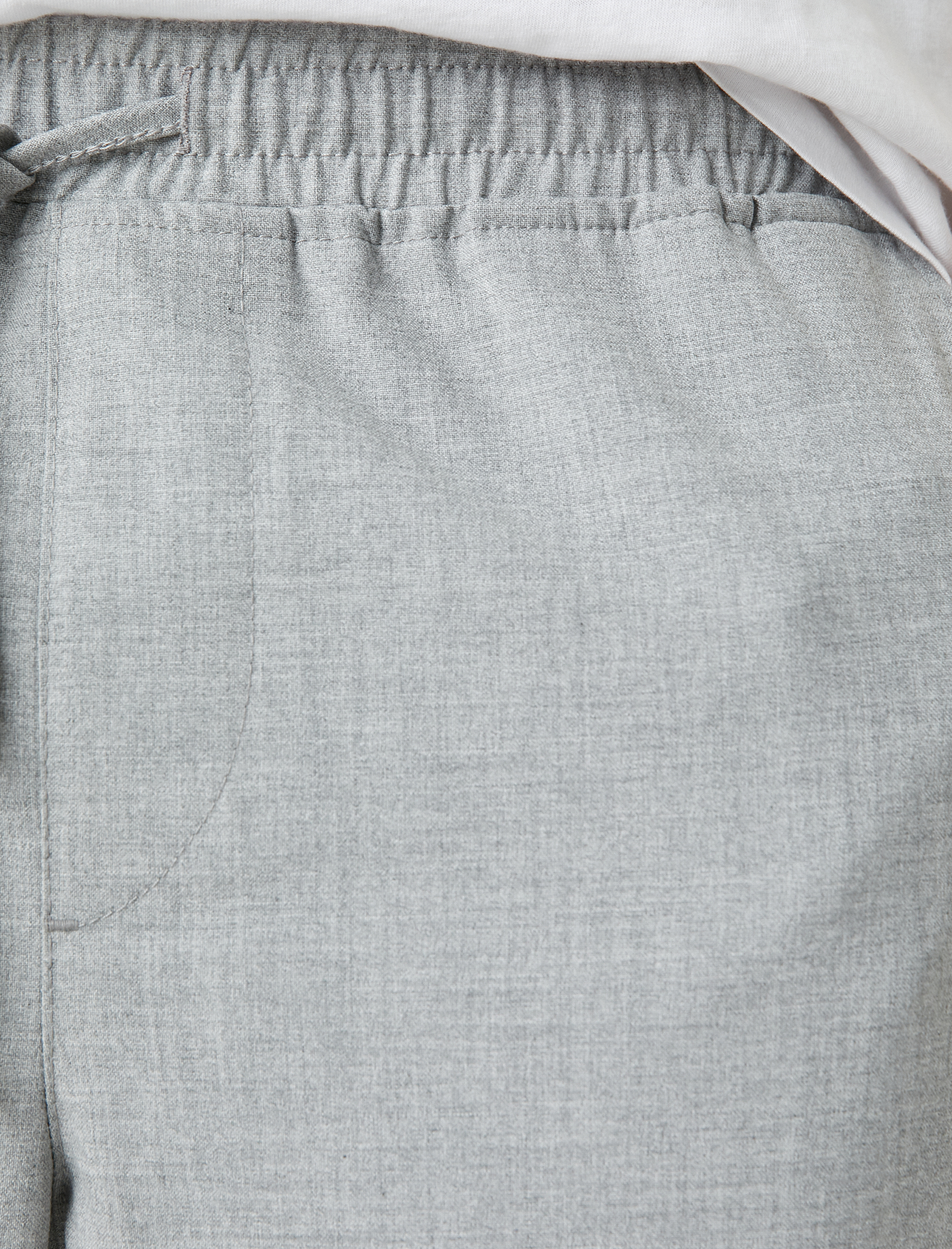   Basic Dokuma Pantolon Beli Bağcıklı Cep Detaylı