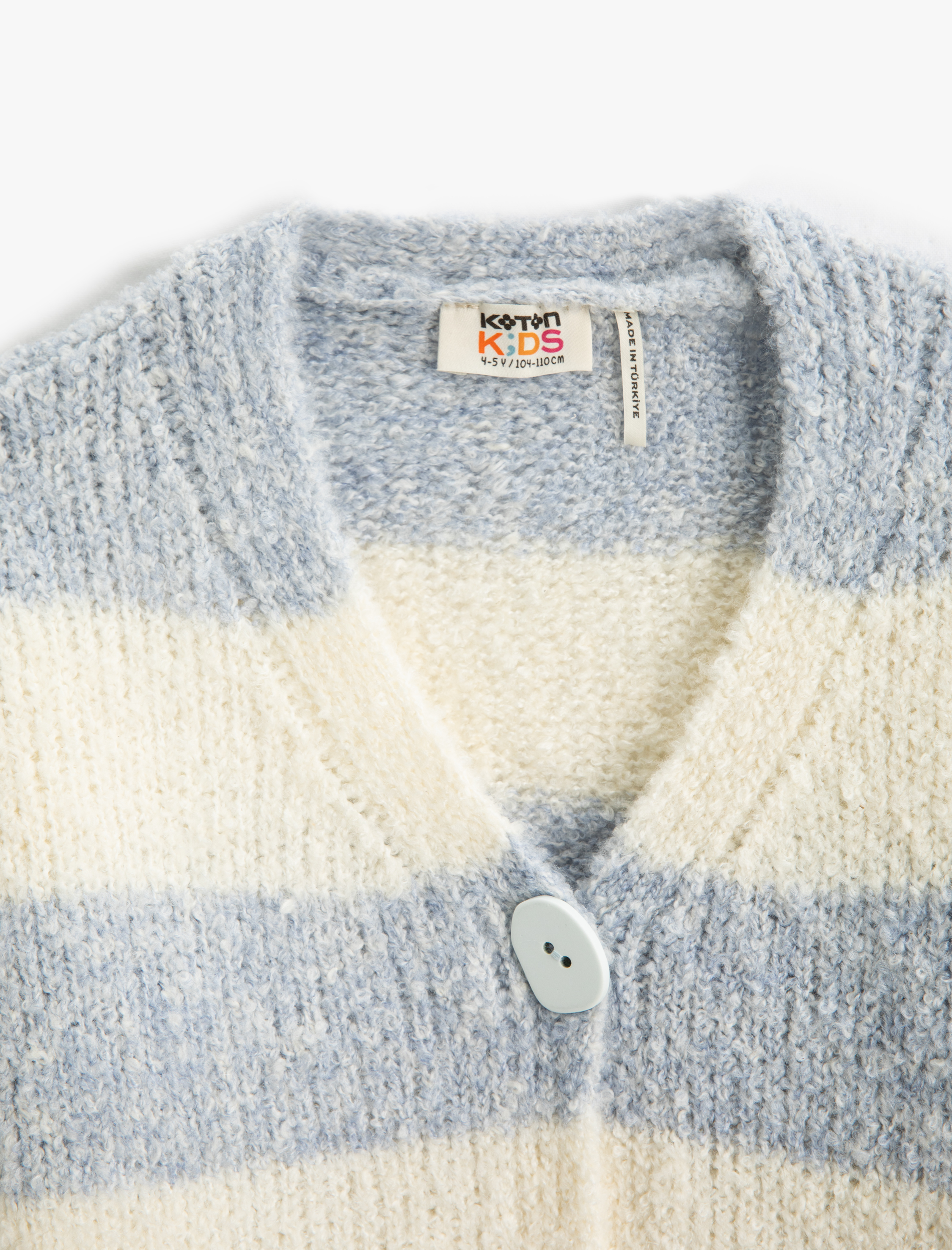  Kız Çocuk Yumuşak Dokulu Düğmeli Hırka V Yaka