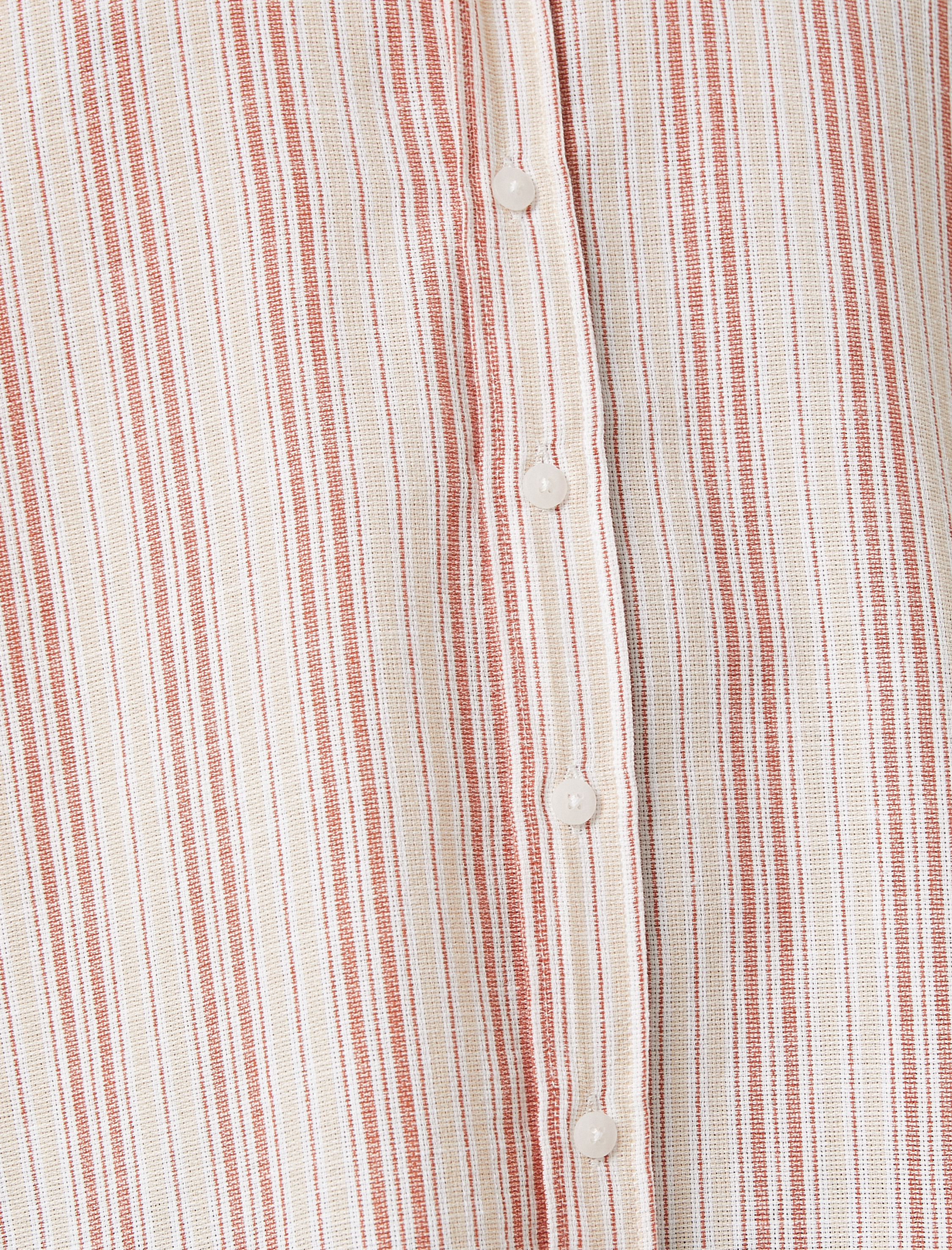 Koton Dokuma Gömlek Klasik Yaka Düğmeli Kıvrılabilir Kol Detaylı. 6