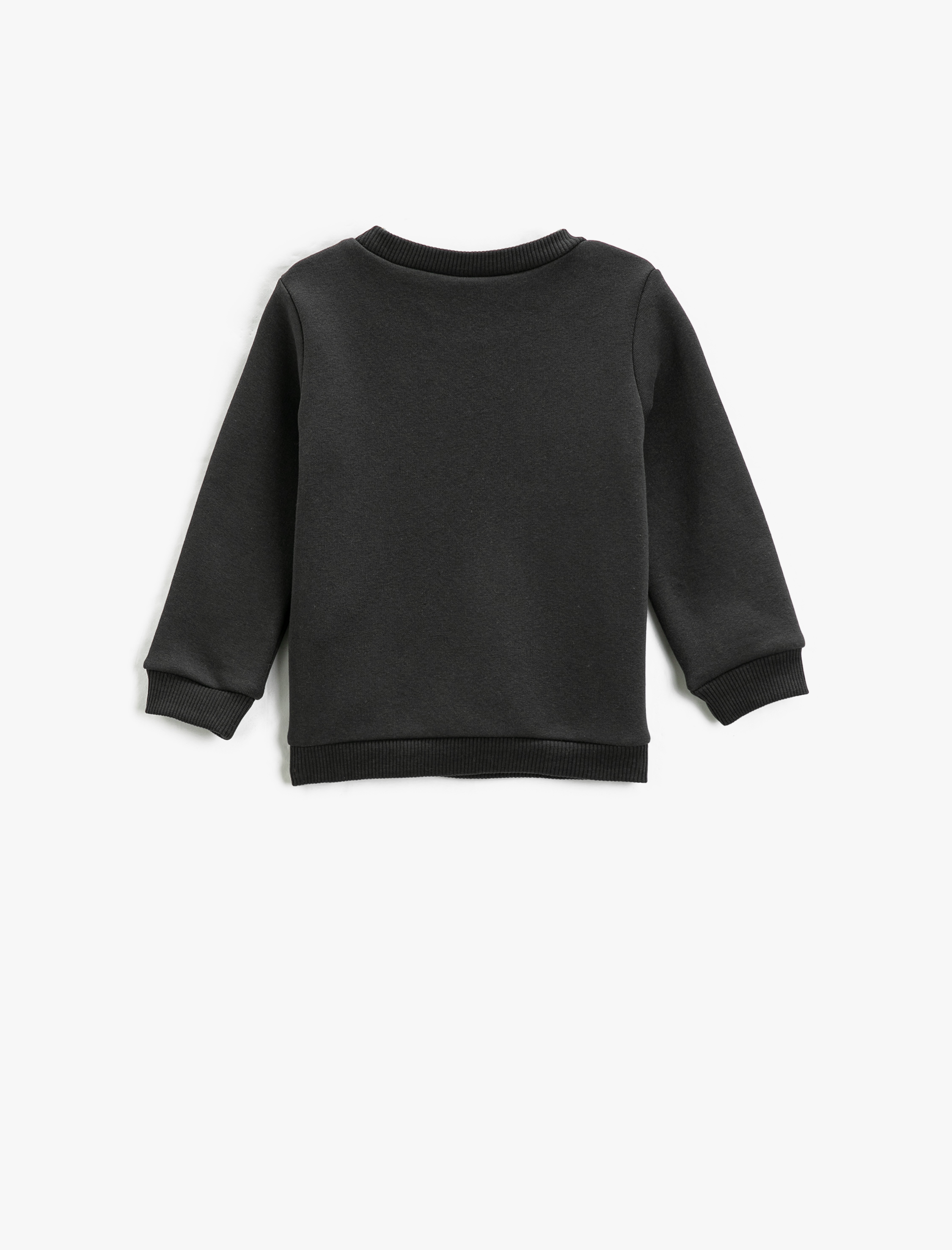  Erkek Bebek Dinozor Baskılı Sweatshirt Uzun Kollu Bisiklet Yaka Pamuklu