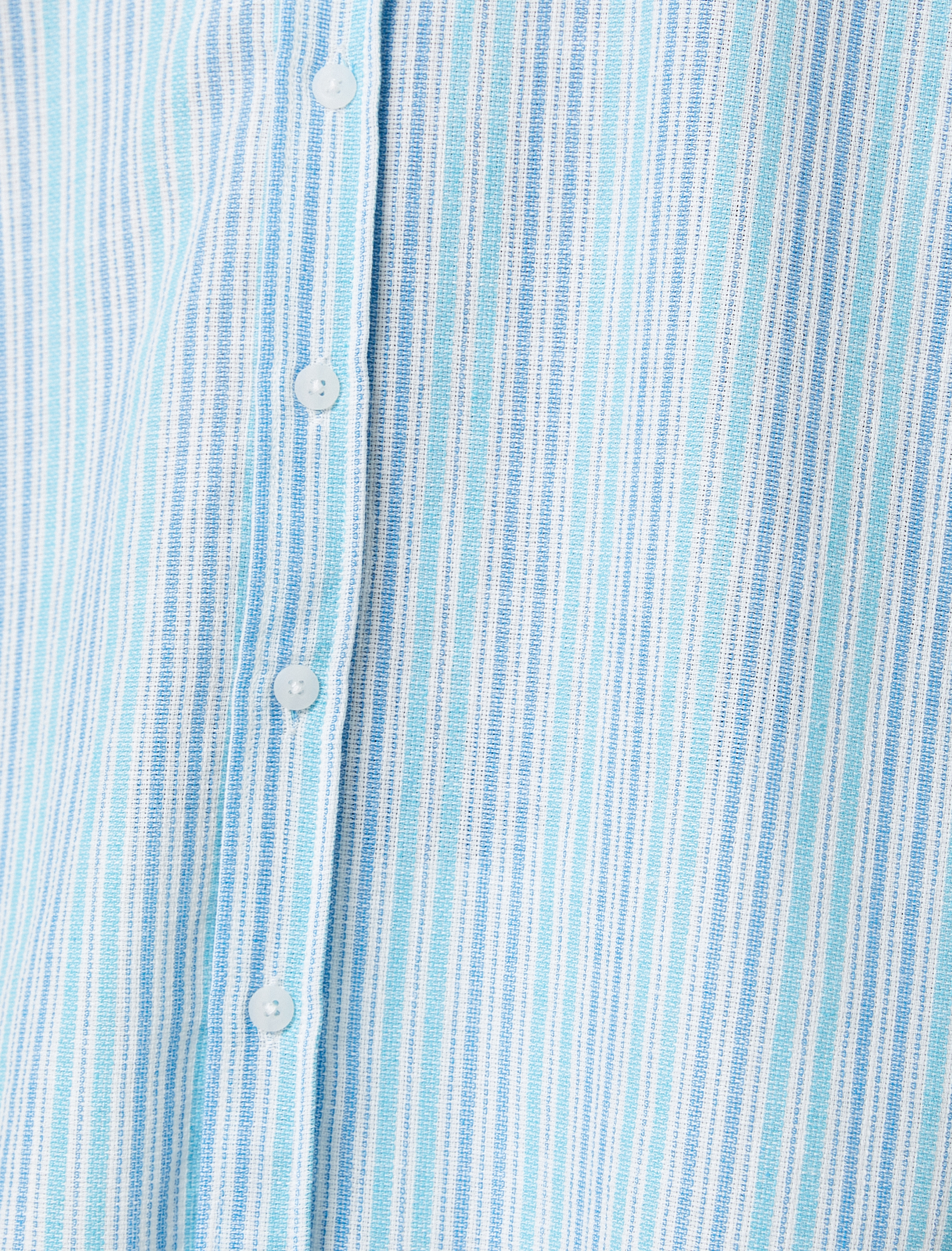 Koton Dokuma Gömlek Klasik Yaka Düğmeli Kıvrılabilir Kol Detaylı. 6