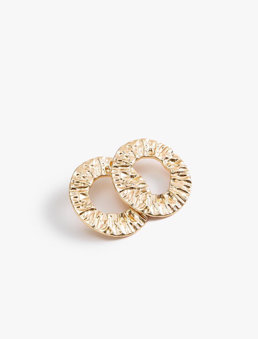  Kadın Oval Metal Küpe
