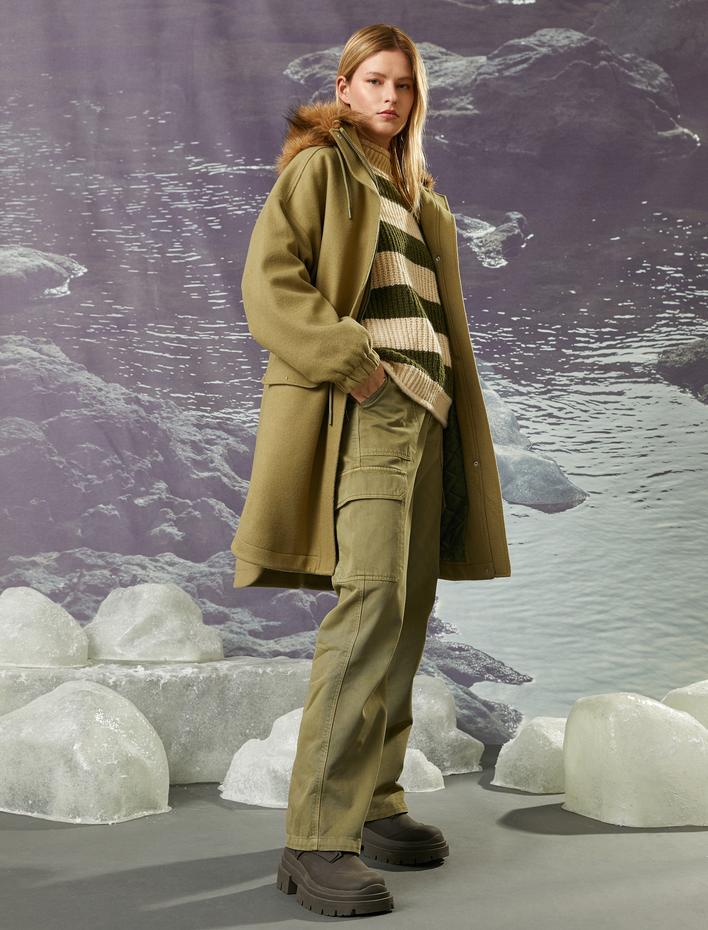  Koton X Şahika Ercümen - Yanları Cepli Kargo Pantolon