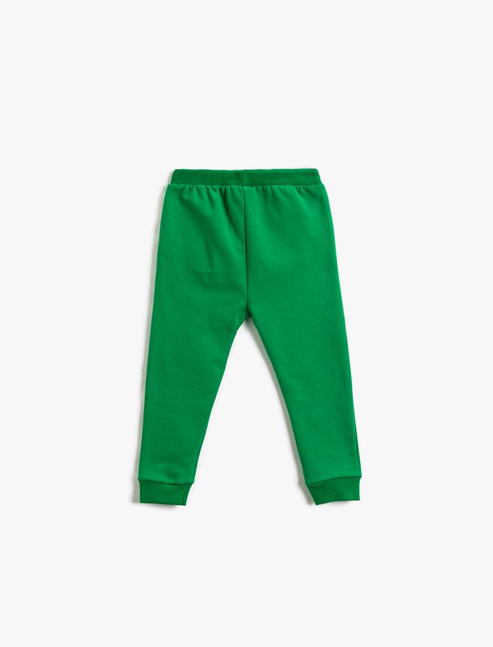 Erkek Bebek Jogger Eşofman Altı Yılbaşı Temalı Noel Baba Baskılı Cepli