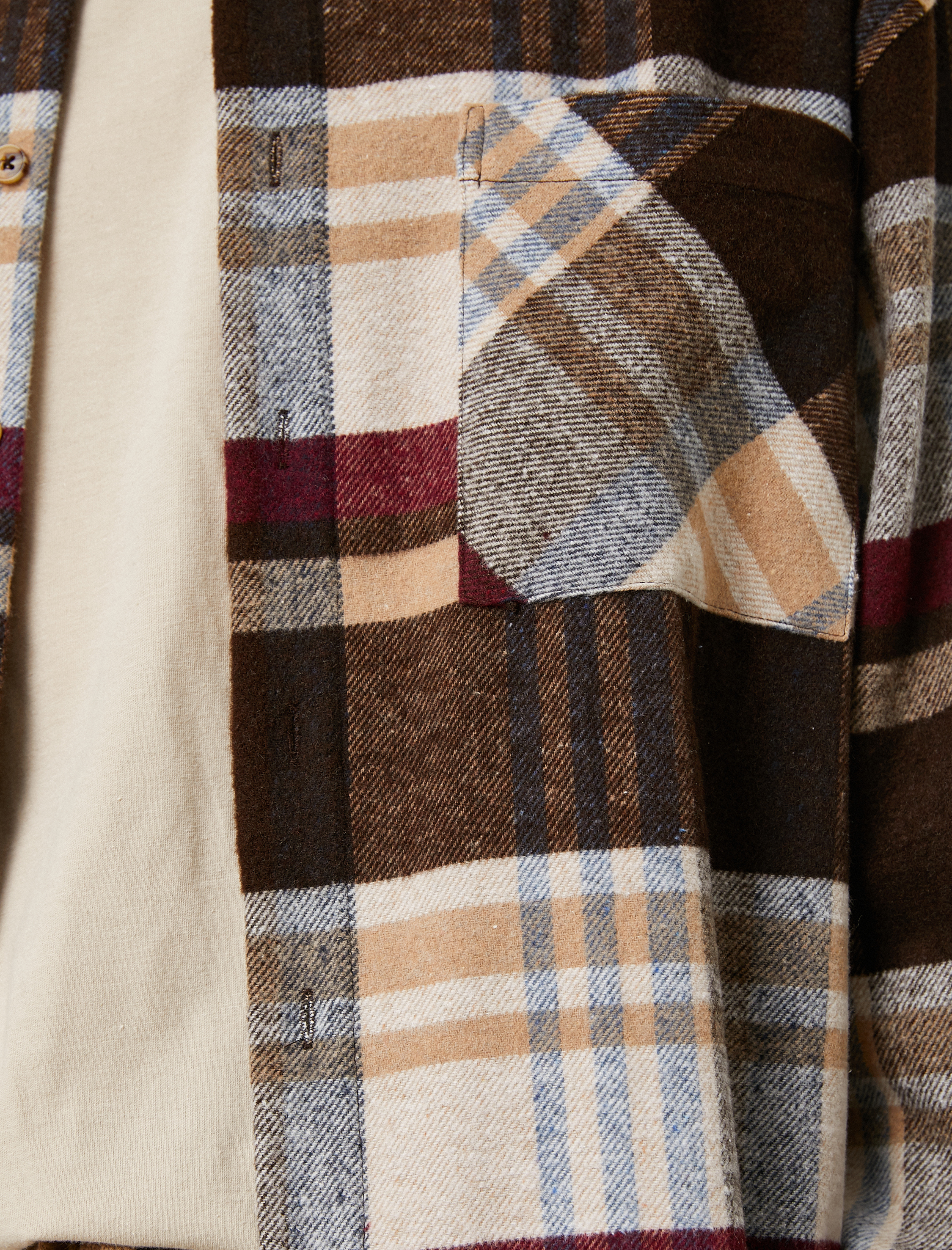   Oduncu Gömleği Cep Detaylı Klasik Yaka Uzun Kollu