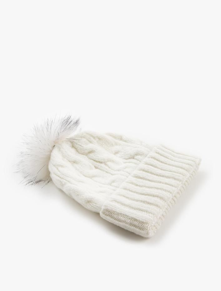 Kadın Ponponlu Örgü Bere - Koton X Şahika Ercümen