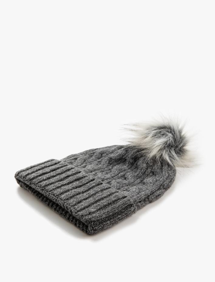 Kadın Ponponlu Örgü Bere - Koton X Şahika Ercümen