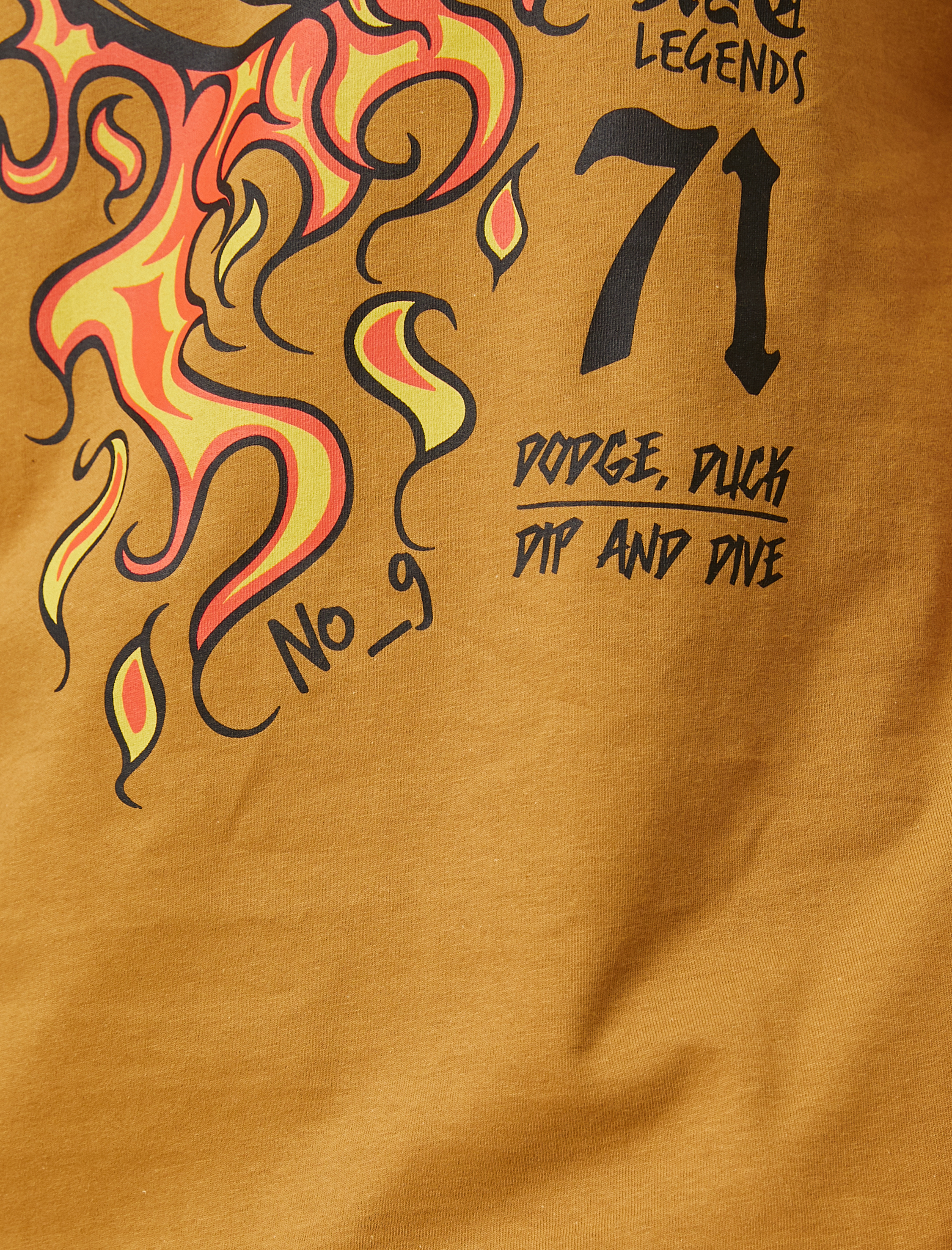   Kolej Tişört Baskılı Bisiklet Yaka Kısa Kollu Dar Kesim