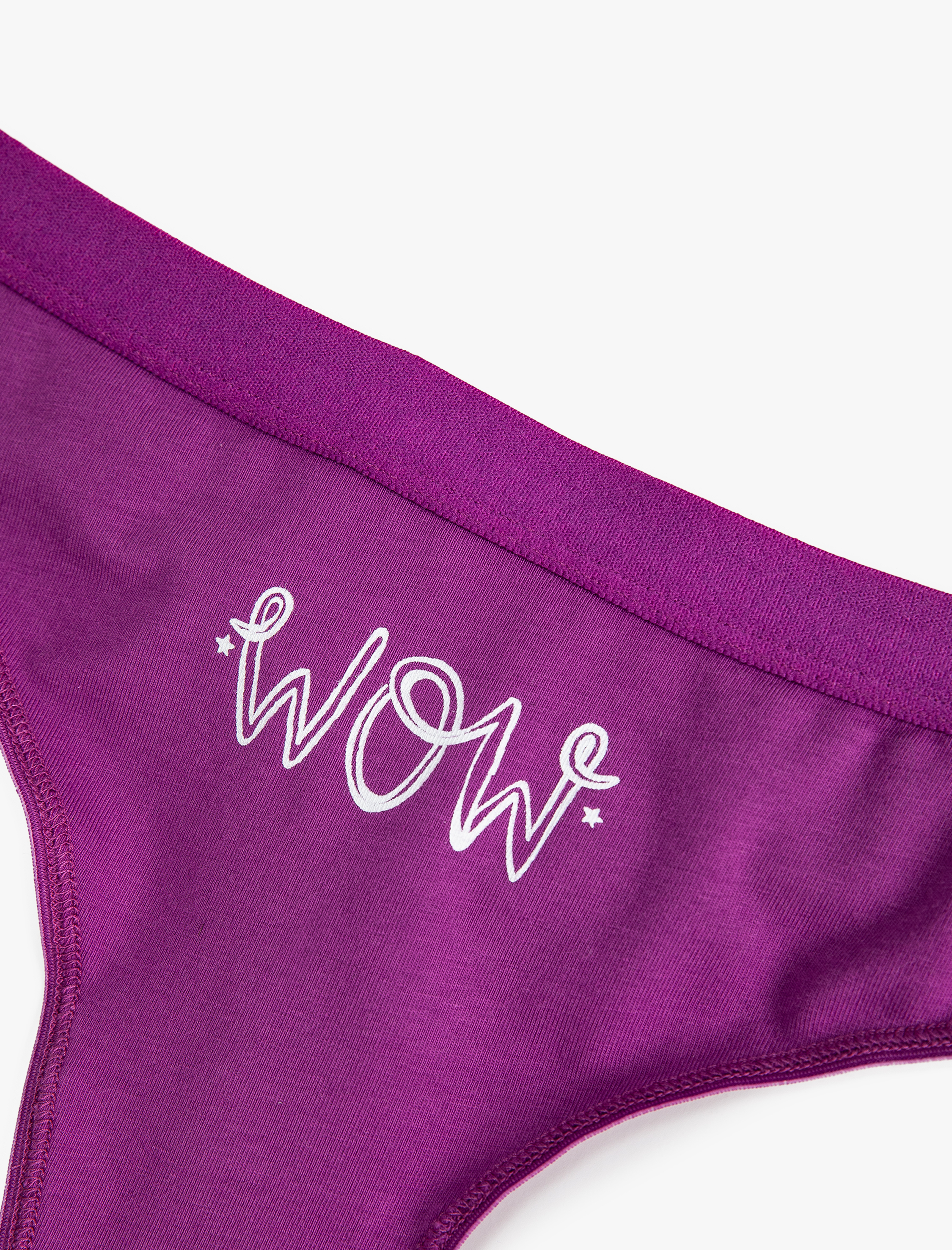 Pamuklu String Külot Slogan Baskılı