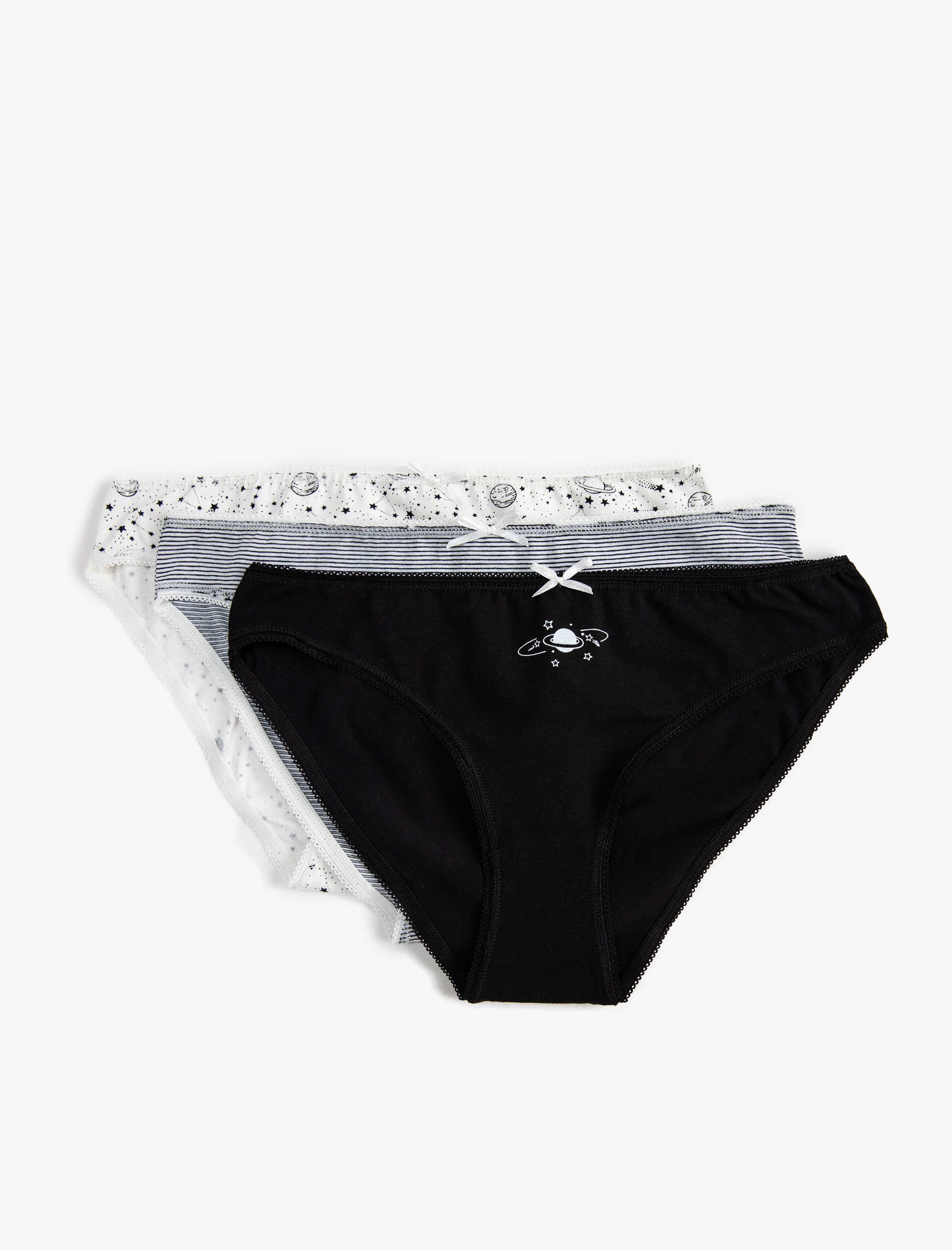   Pamuklu Brief Külot 3'lü Farklı Desenlerde