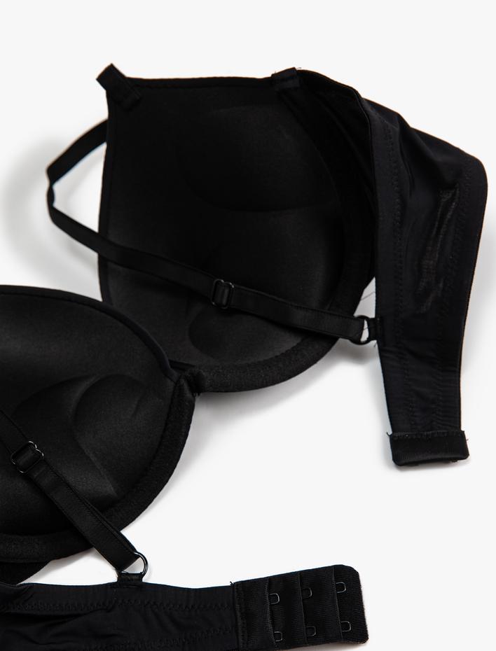  Ekstra Dolgulu Sütyen Destekli Balenli Kaplı İnce Askılı