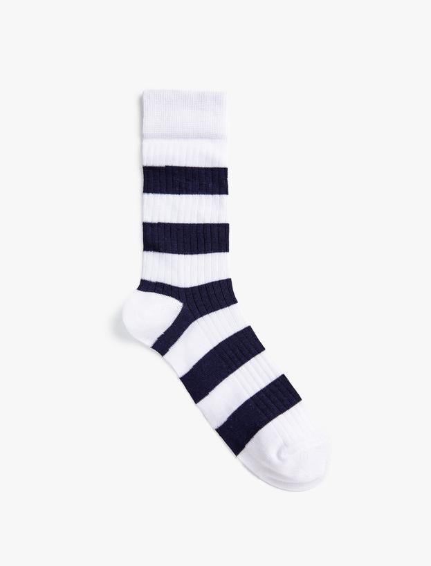 Erkek Çizgili Soket Çorap