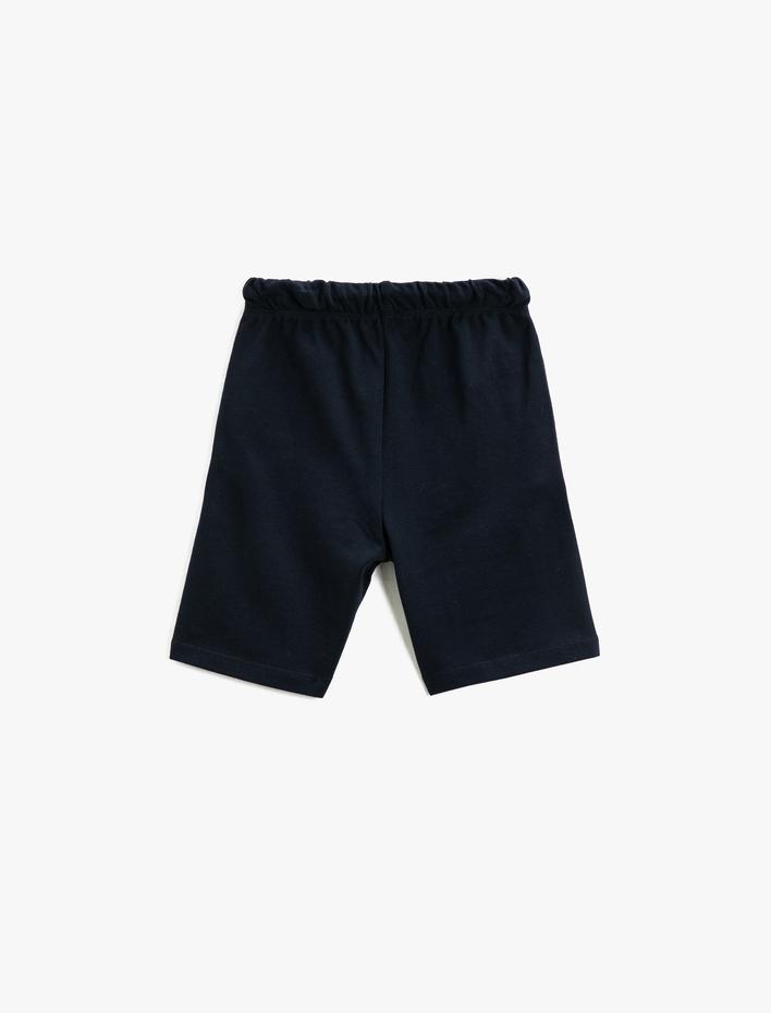 Erkek Çocuk Basic Şort Beli Bağlamalı Cepli Yengeç İşleme Detaylı