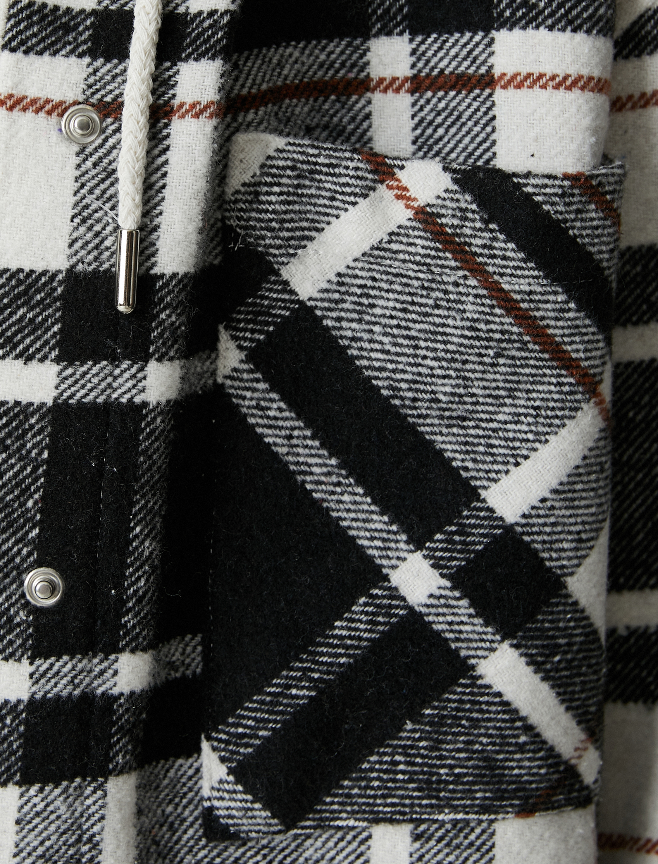   Oduncu Gömlek Ceket Oversize Kapüşonlu Cep Detaylı