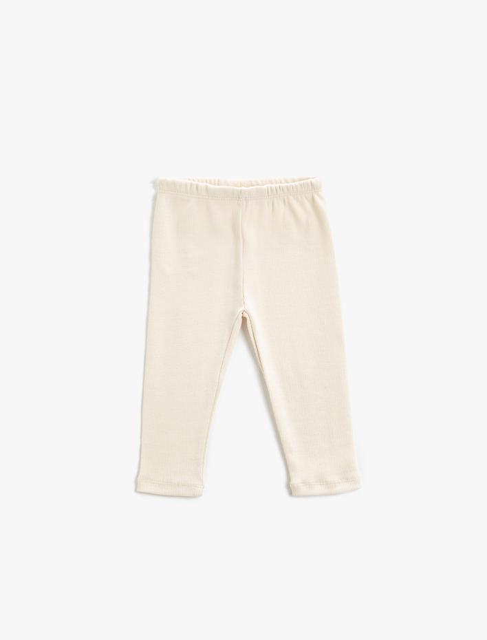 Kız Bebek Basic Fitilli Tayt Beli Lastikli