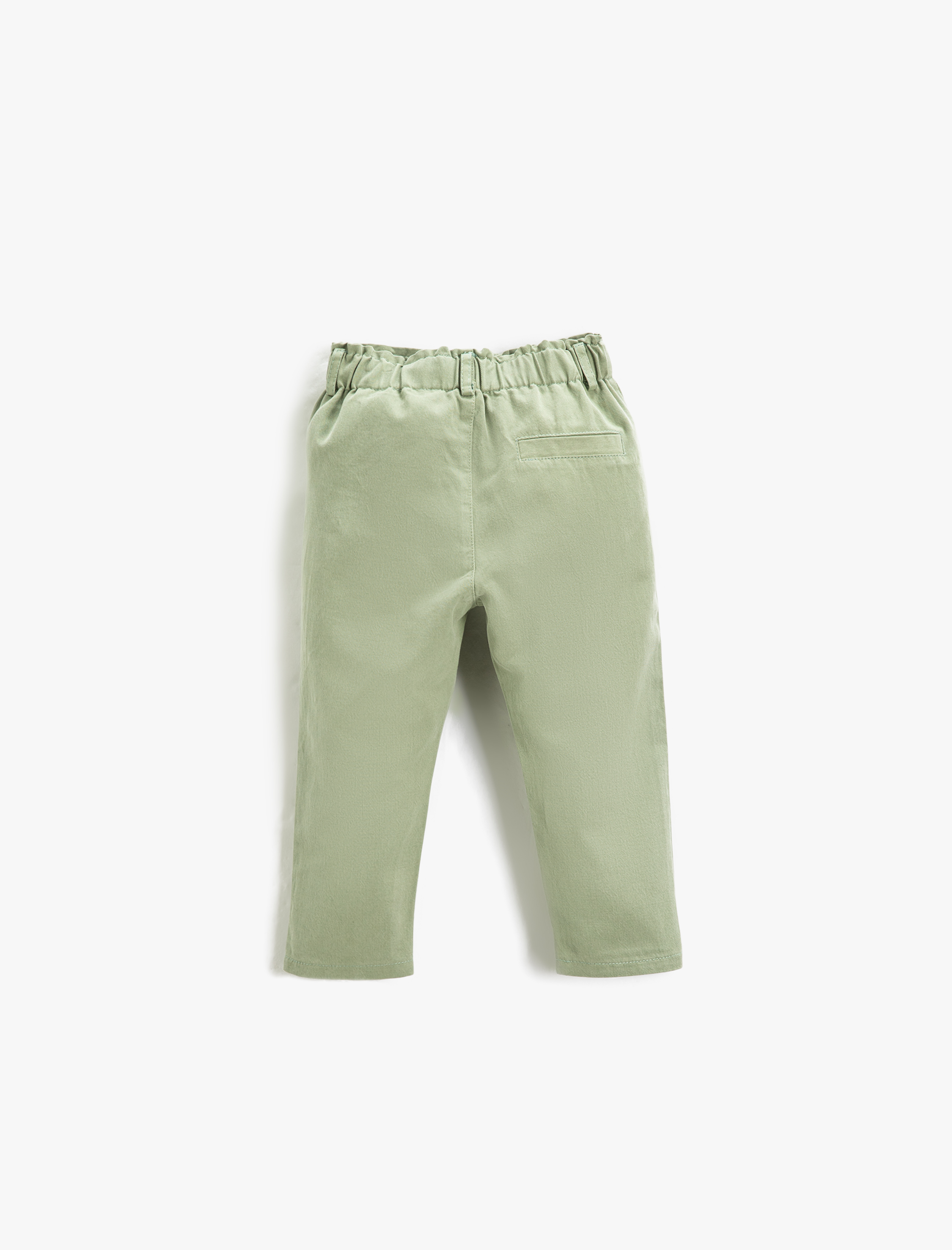  Kız Bebek Chino Havuç Pantolon Cepli Beli Lastikli
