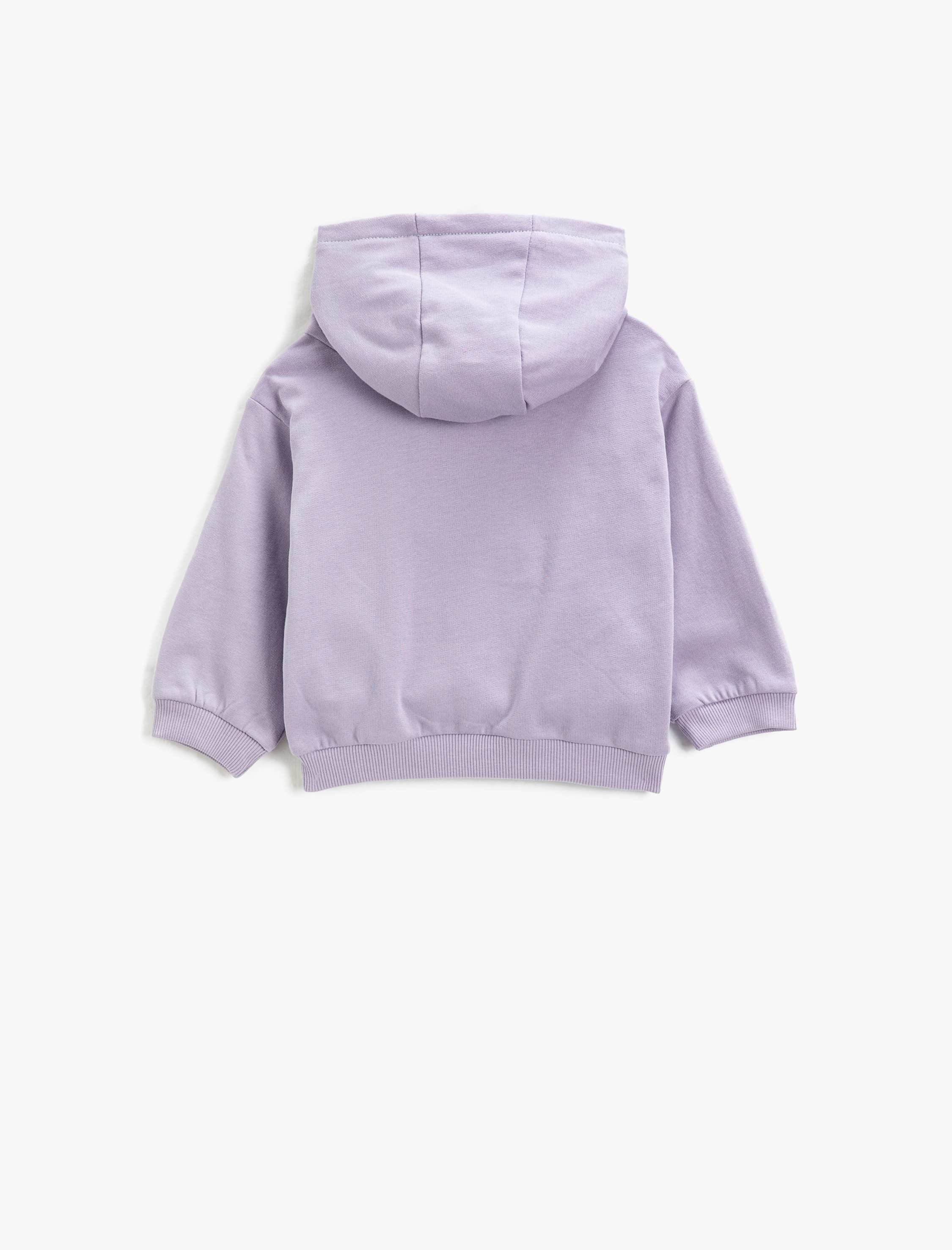  Kız Bebek Unicorn Baskılı Kapşonlu Sweatshirt Uzun Kollu