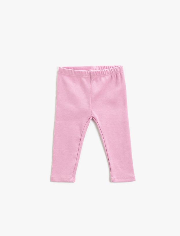  Kız Bebek Basic Fitilli Tayt Beli Lastikli