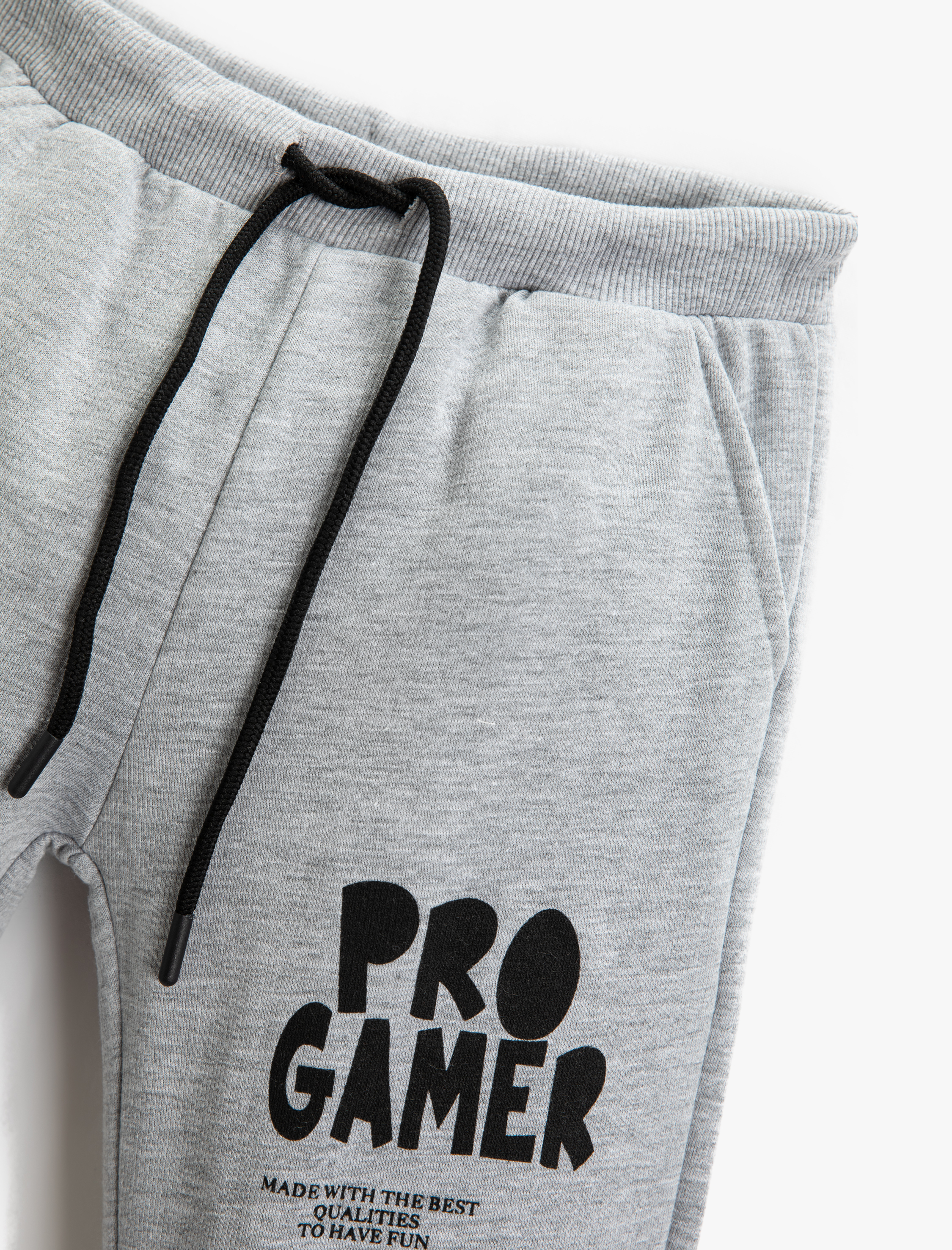  Erkek Çocuk Basic Jogger Eşofman Altı Beli Bağlamalı Cepli